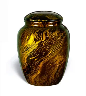 Fiberglass Gold Glimmer Adult Cremation Urn