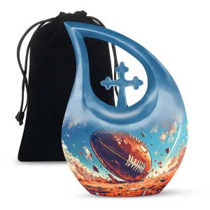 Football Urn  - Beautiful For Memorial Urn For Ashes
