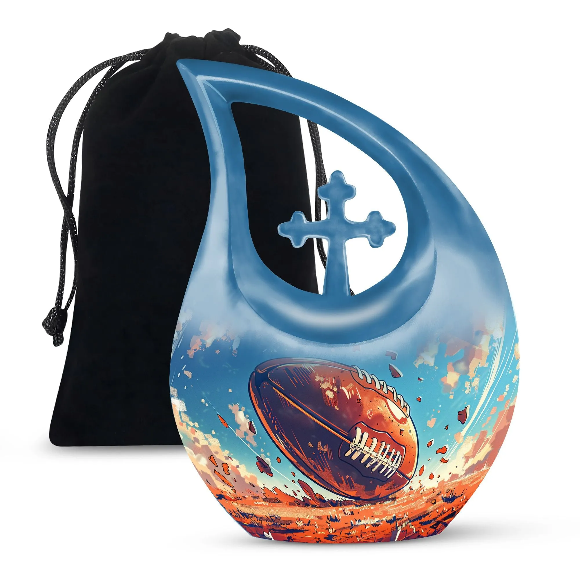 Football Urn  - Beautiful For Memorial Urn For Ashes