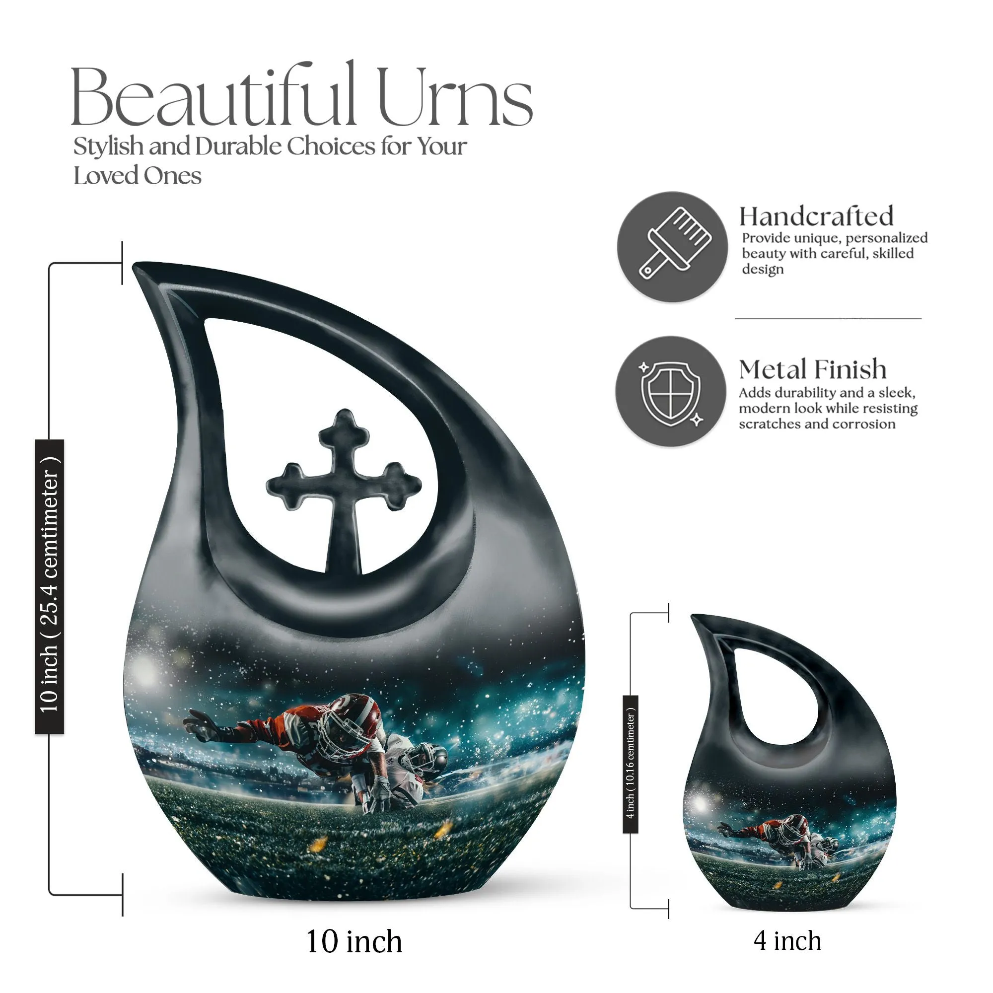 Football Urn : Custom  Memorial Urn For Human Ashes