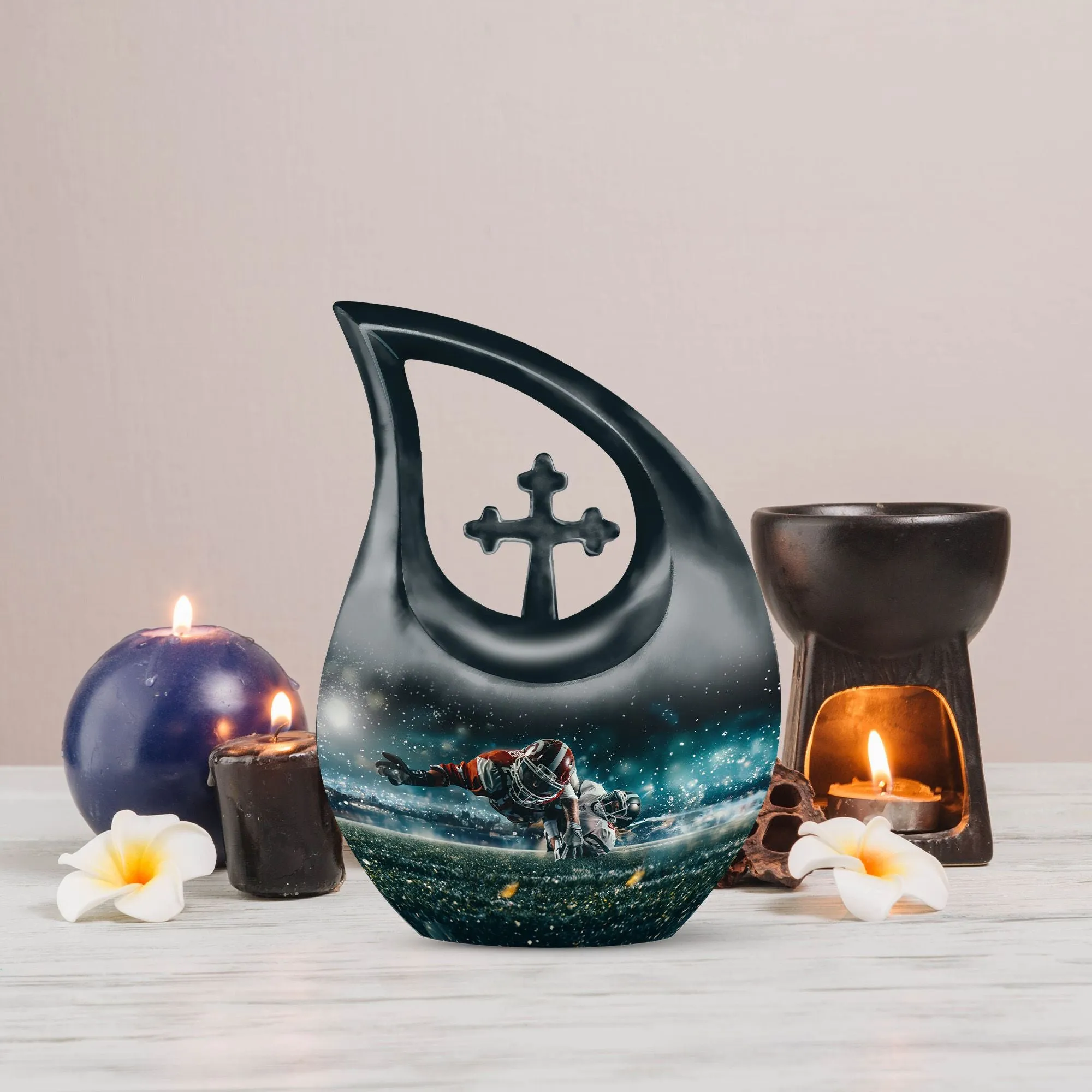 Football Urn : Custom  Memorial Urn For Human Ashes