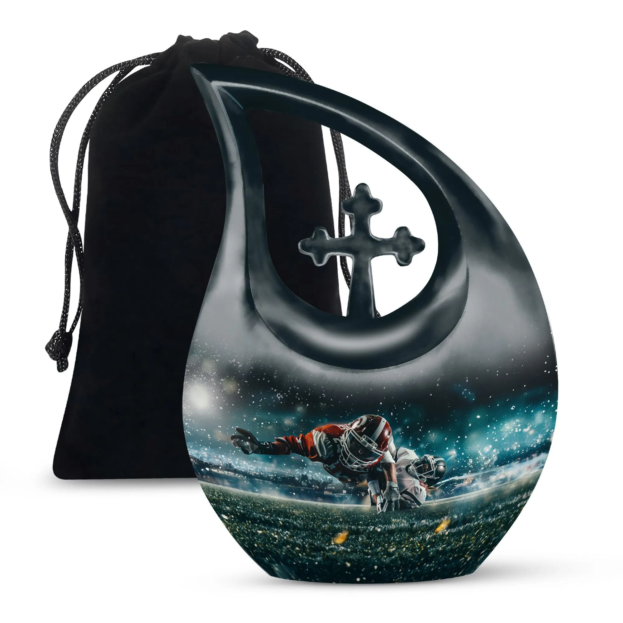 Football Urn : Custom  Memorial Urn For Human Ashes