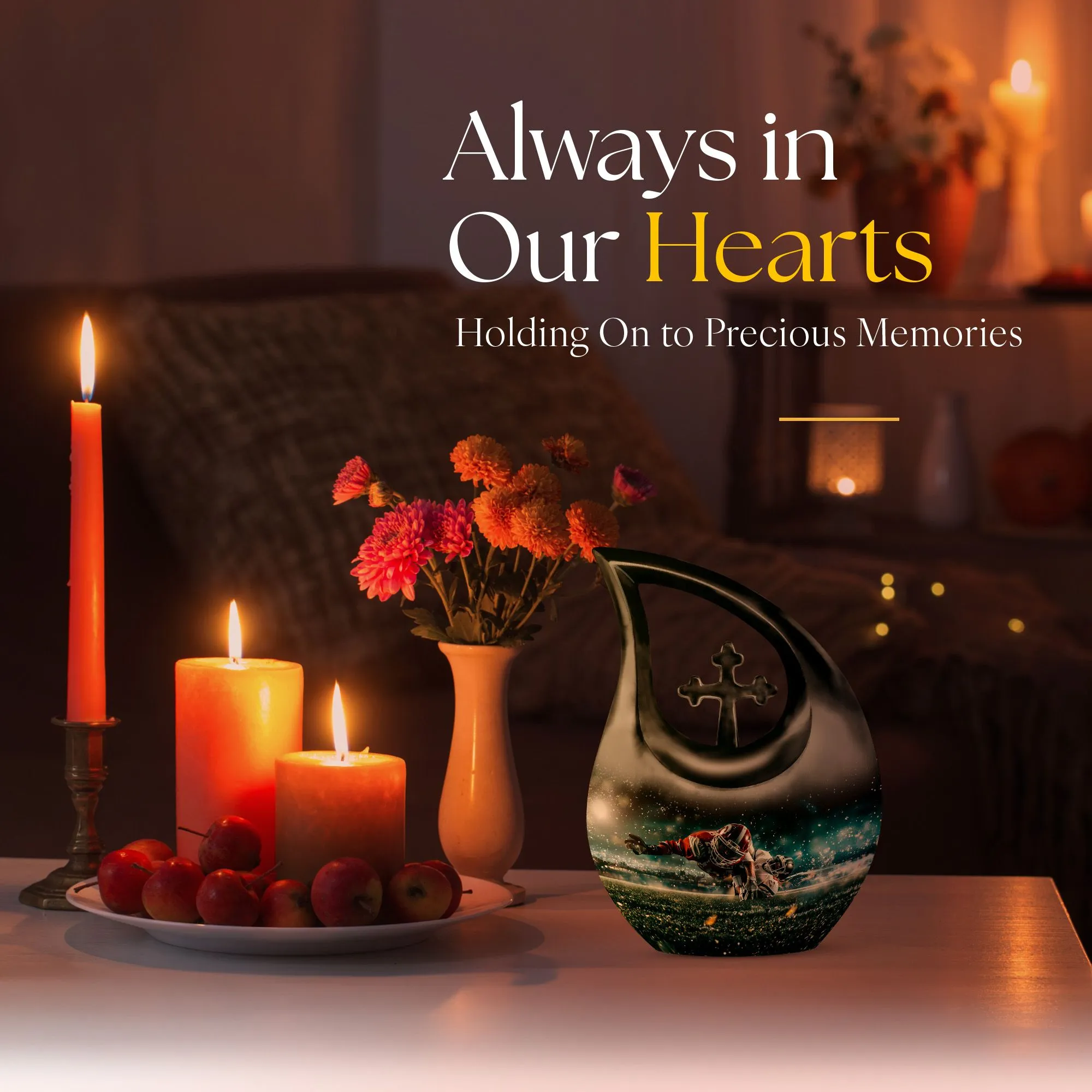 Football Urn : Custom  Memorial Urn For Human Ashes