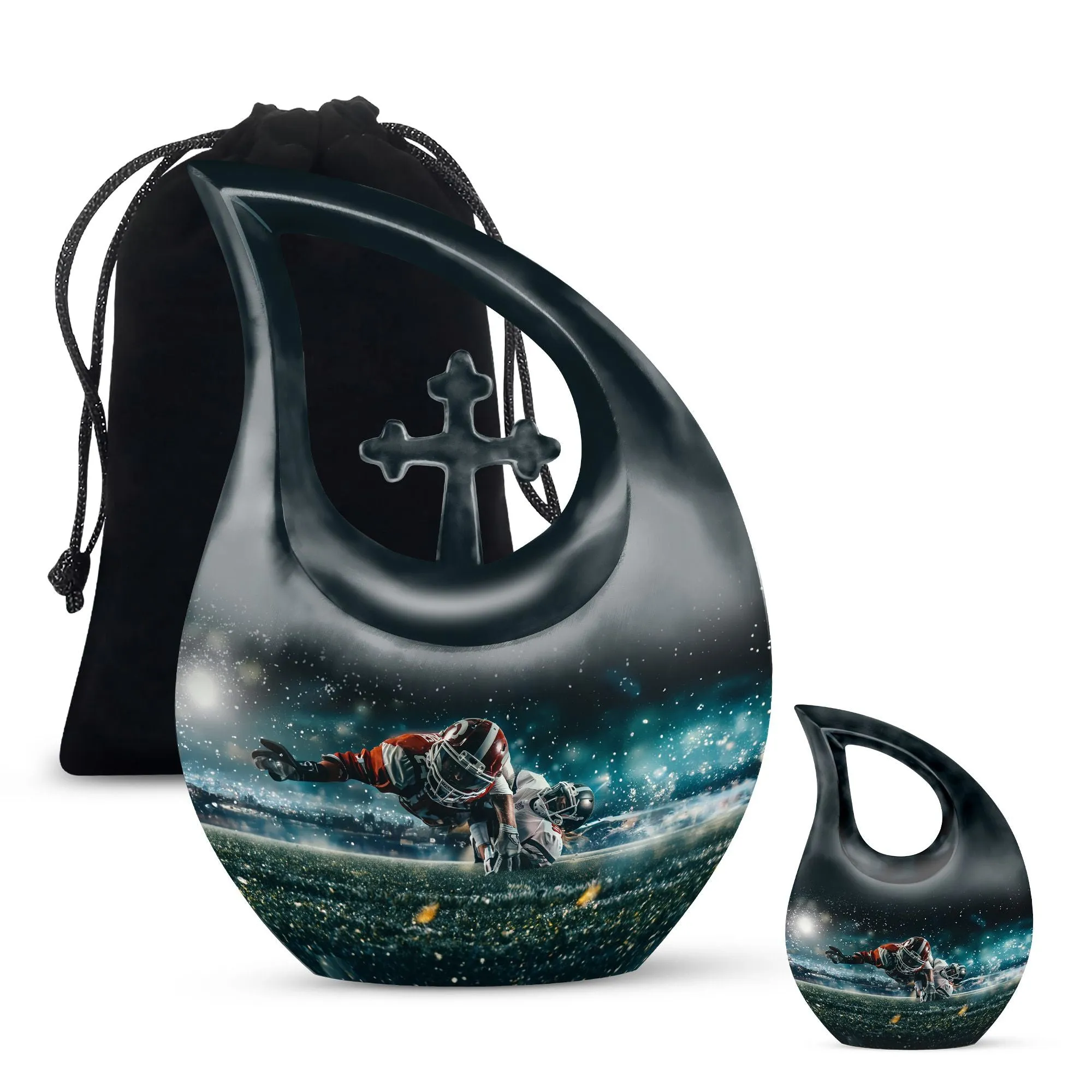 Football Urn : Custom  Memorial Urn For Human Ashes