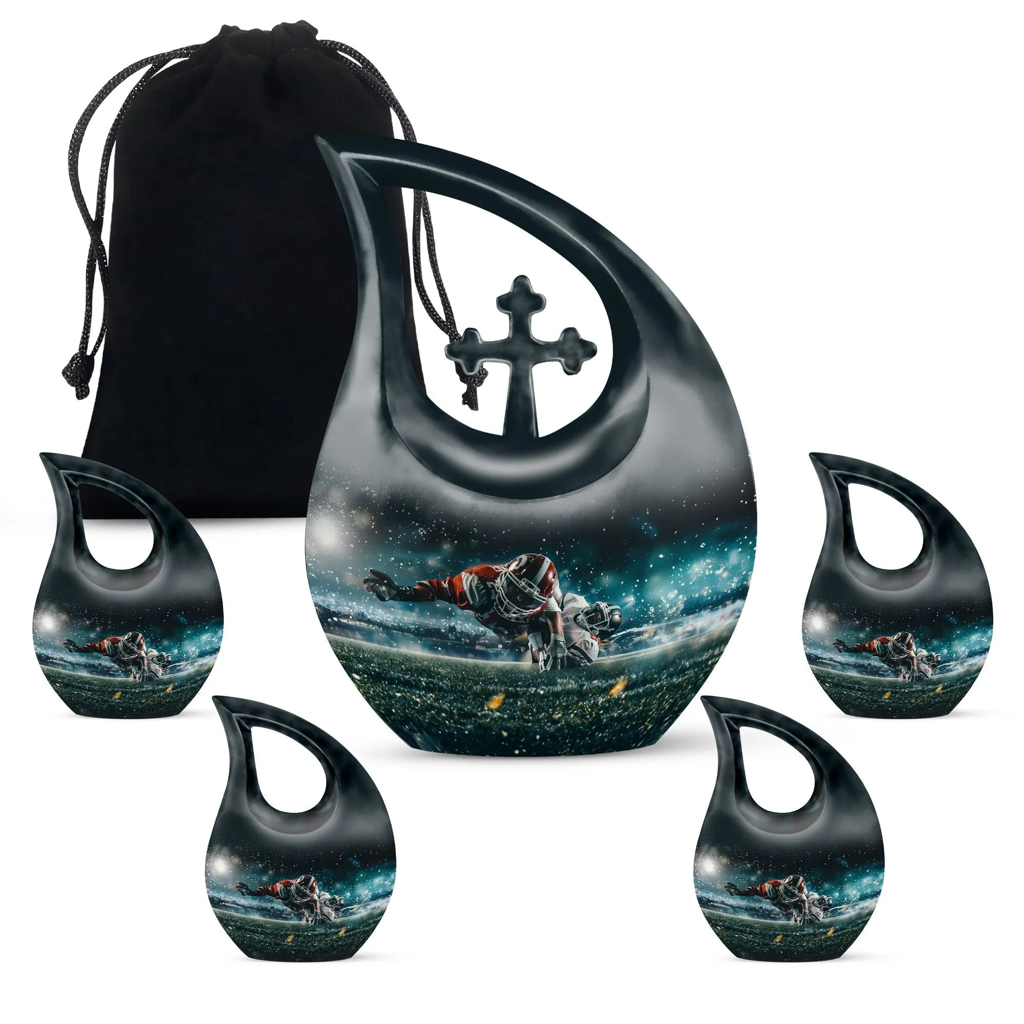 Football Urn : Custom  Memorial Urn For Human Ashes