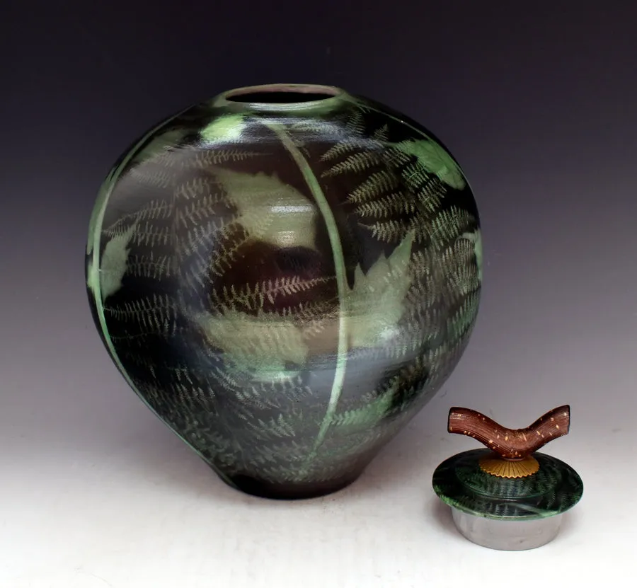 Forest Moon - Saggar Burnished Fired Urn 290