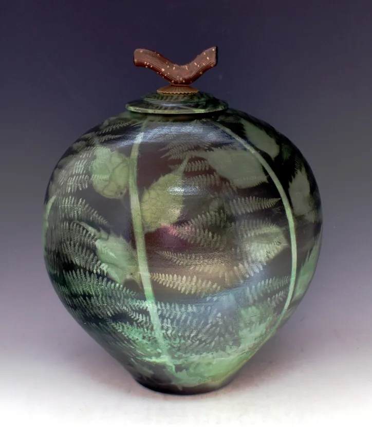 Forest Moon - Saggar Burnished Fired Urn 290
