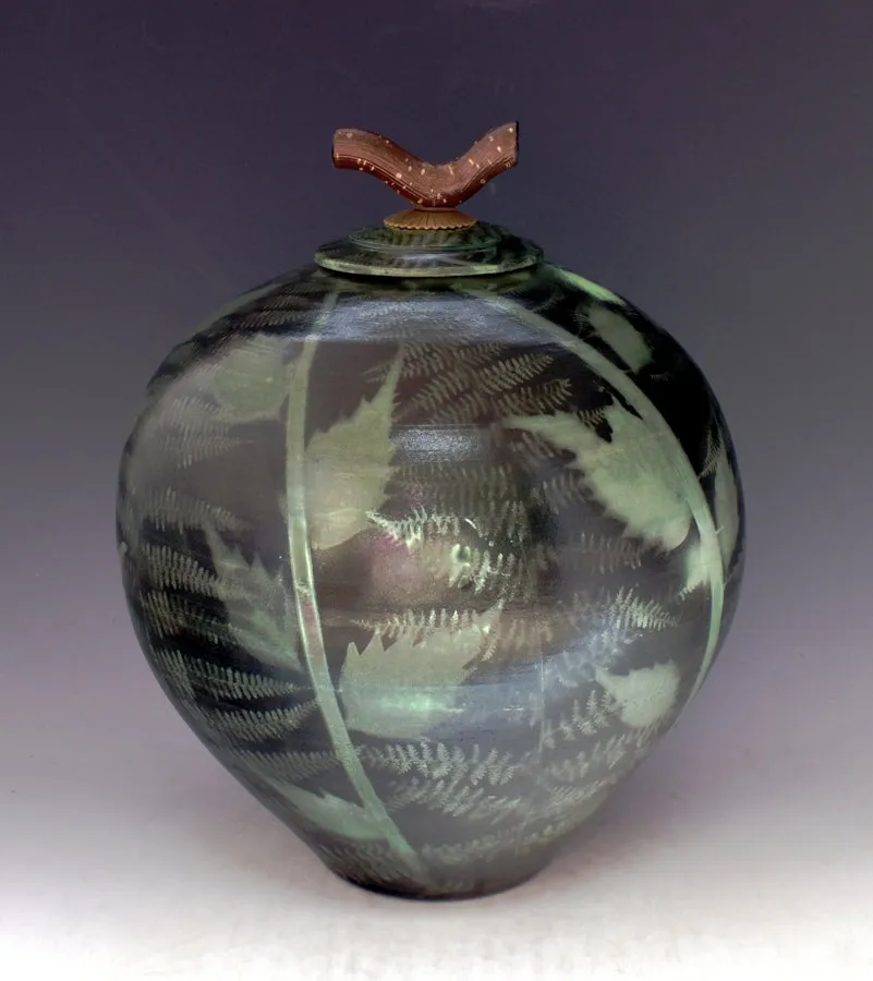 Forest Moon - Saggar Burnished Fired Urn 290