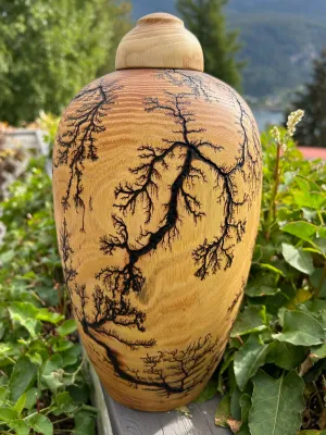 Fractal Black Locust Turned Urn 12