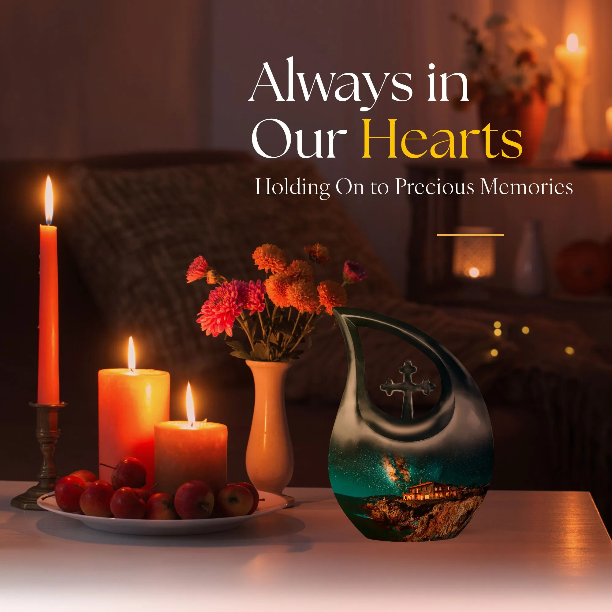 Galaxy Express: Stellar Memorial Urn for Men's Eternal Voyage