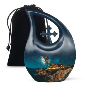 Galaxy Express: Stellar Memorial Urn for Men's Eternal Voyage