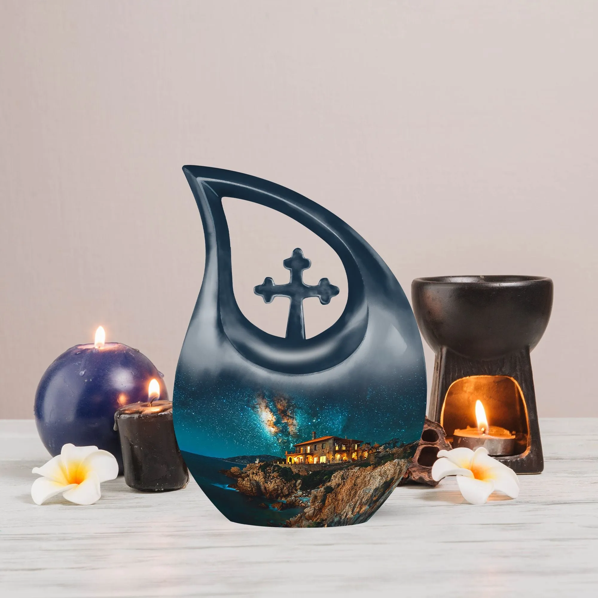 Galaxy Express: Stellar Memorial Urn for Men's Eternal Voyage