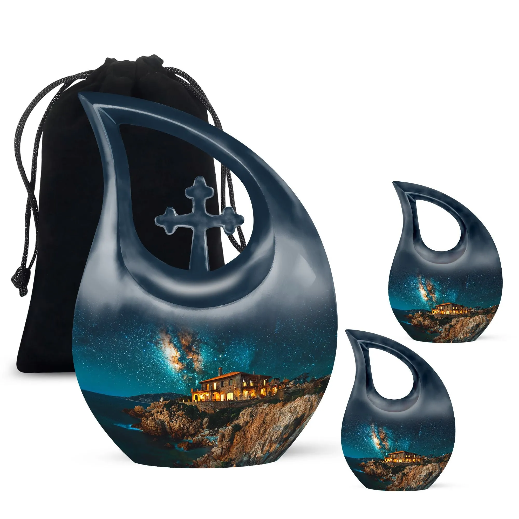 Galaxy Express: Stellar Memorial Urn for Men's Eternal Voyage