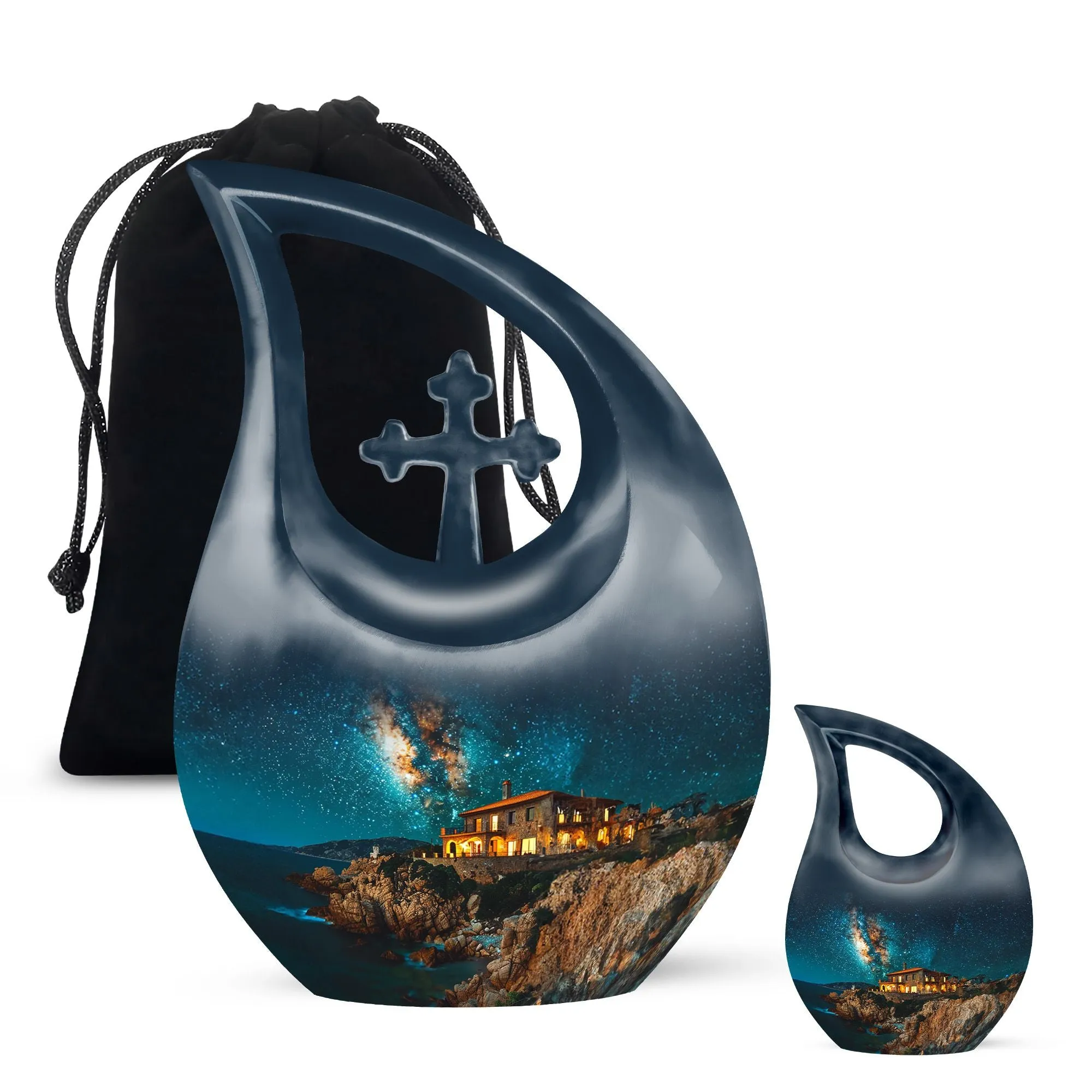 Galaxy Express: Stellar Memorial Urn for Men's Eternal Voyage