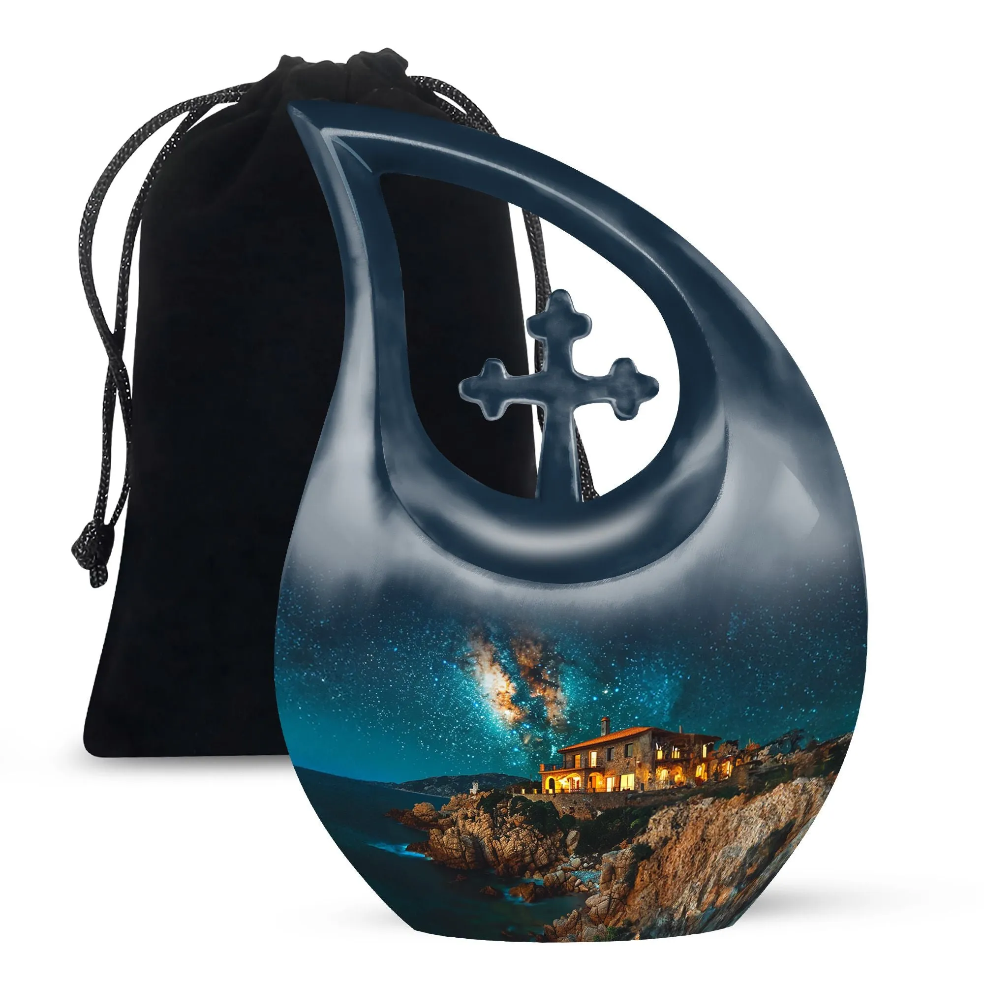 Galaxy Express: Stellar Memorial Urn for Men's Eternal Voyage