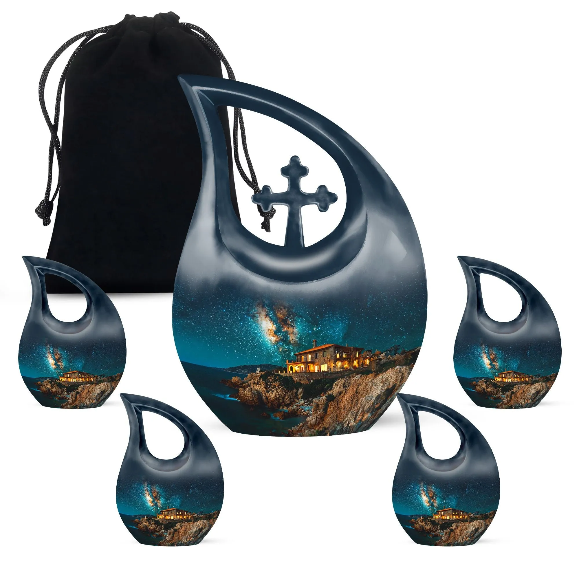 Galaxy Express: Stellar Memorial Urn for Men's Eternal Voyage