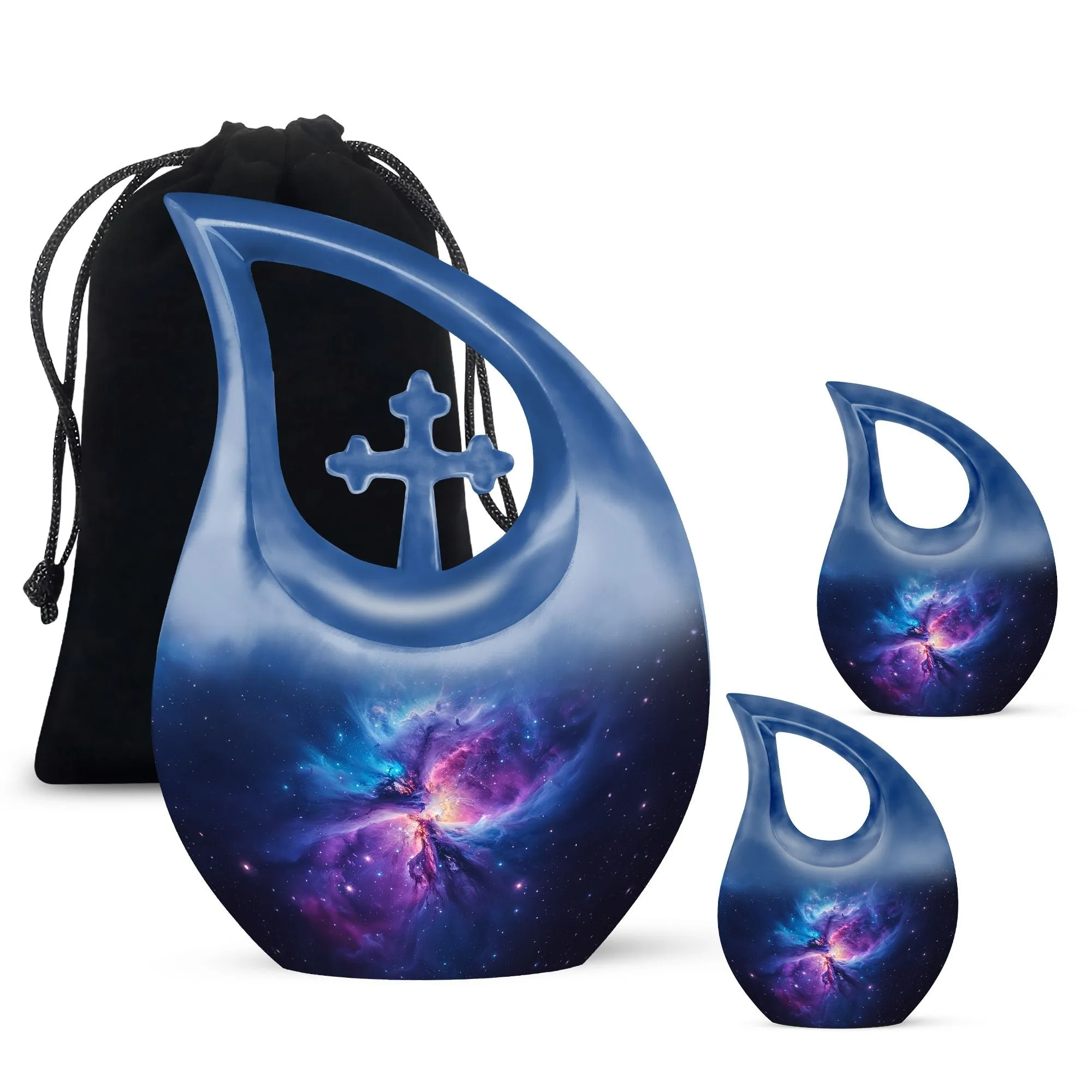 Galaxy Urn: An Exquisite Cross-Drop Mini Memorial for Loved Ones