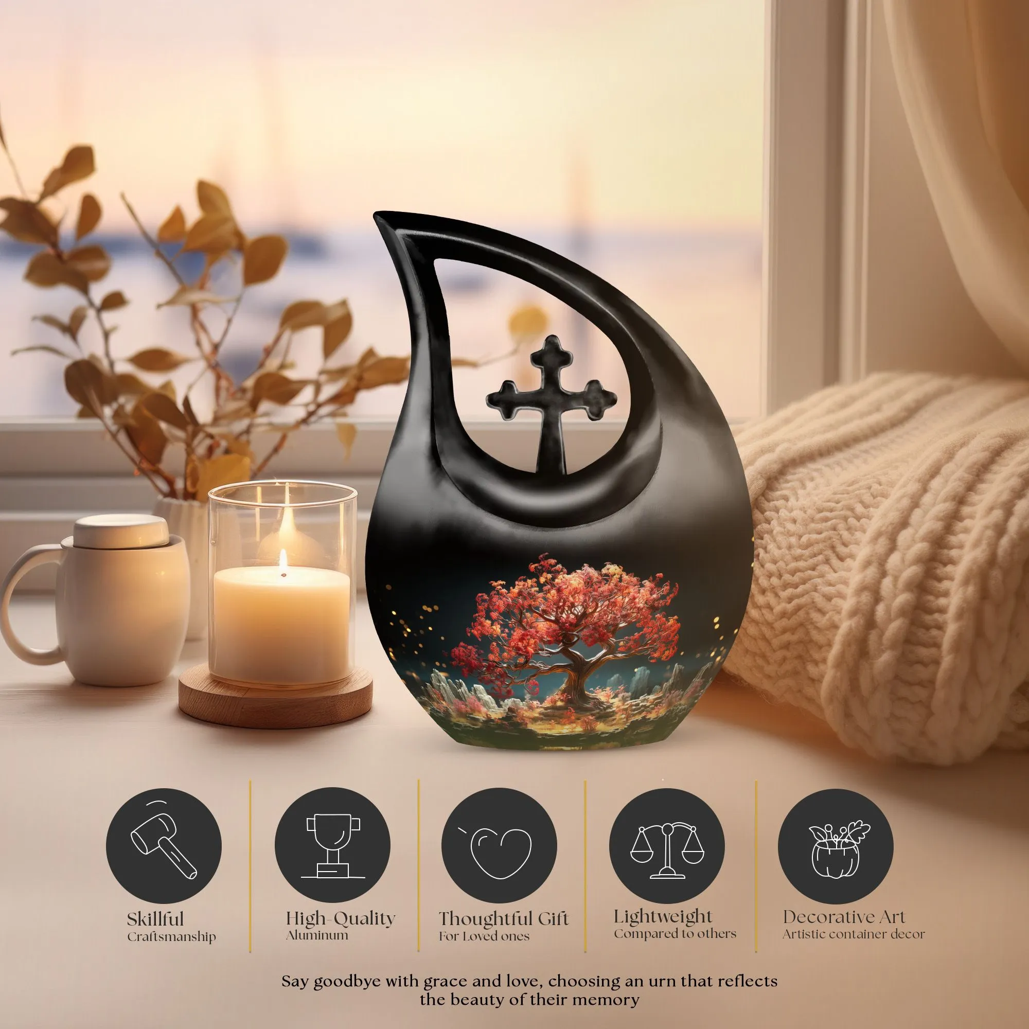 Glowing Embers Mini Urn: For Embracing Cherished Remembrances