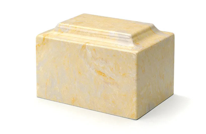 Gold Deluxe Cultured Marble Cremation Urn