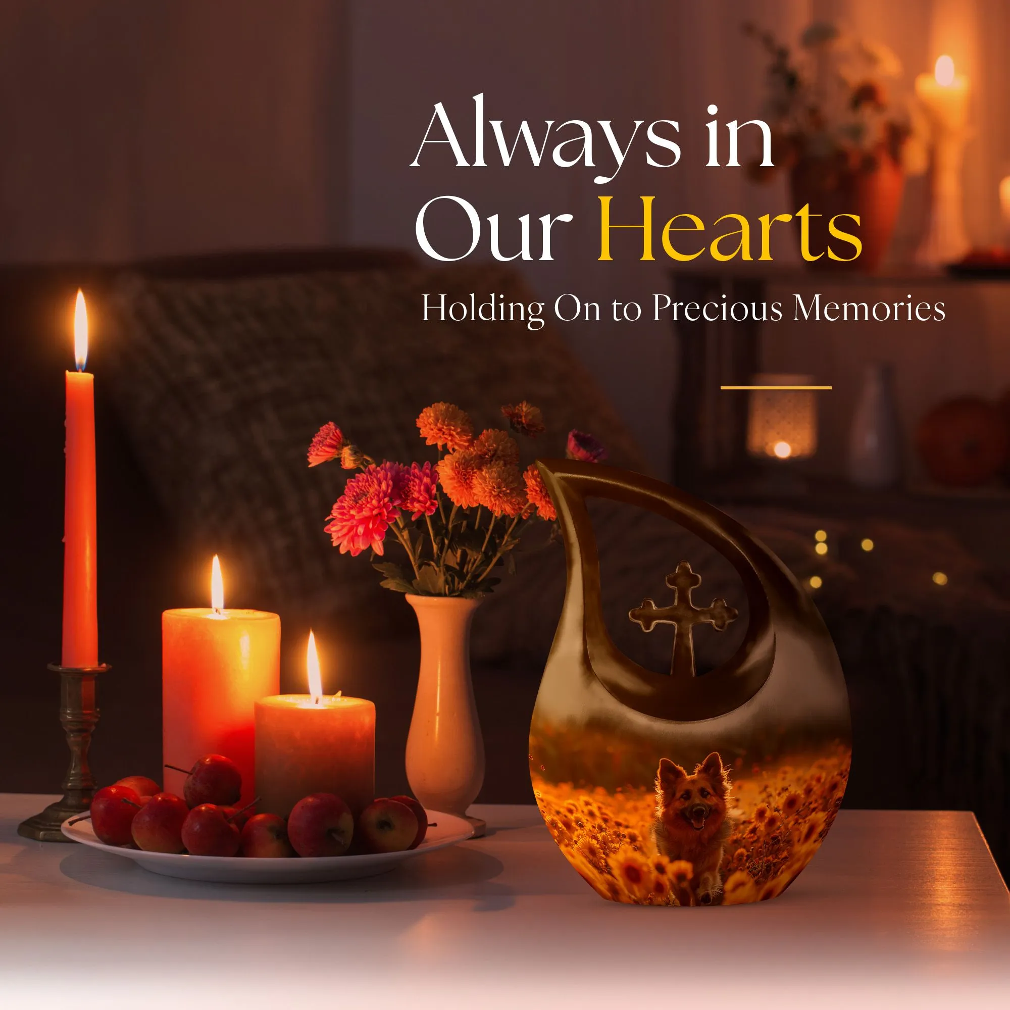 Golden Hour Delight Urn An Memorial Urn of Ashes