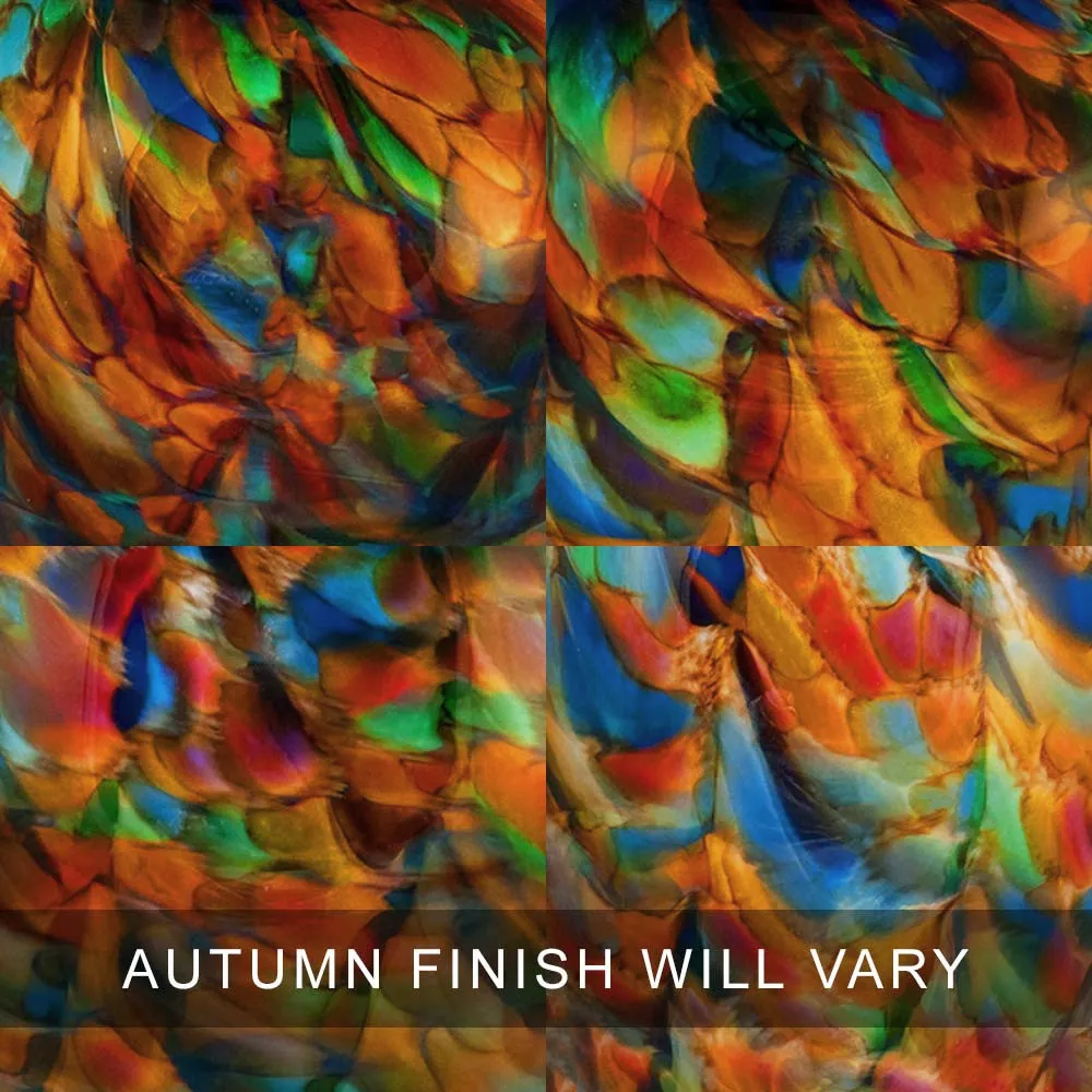 Hand Blown Glass Cremation Urn for Adults in Greco Autumn