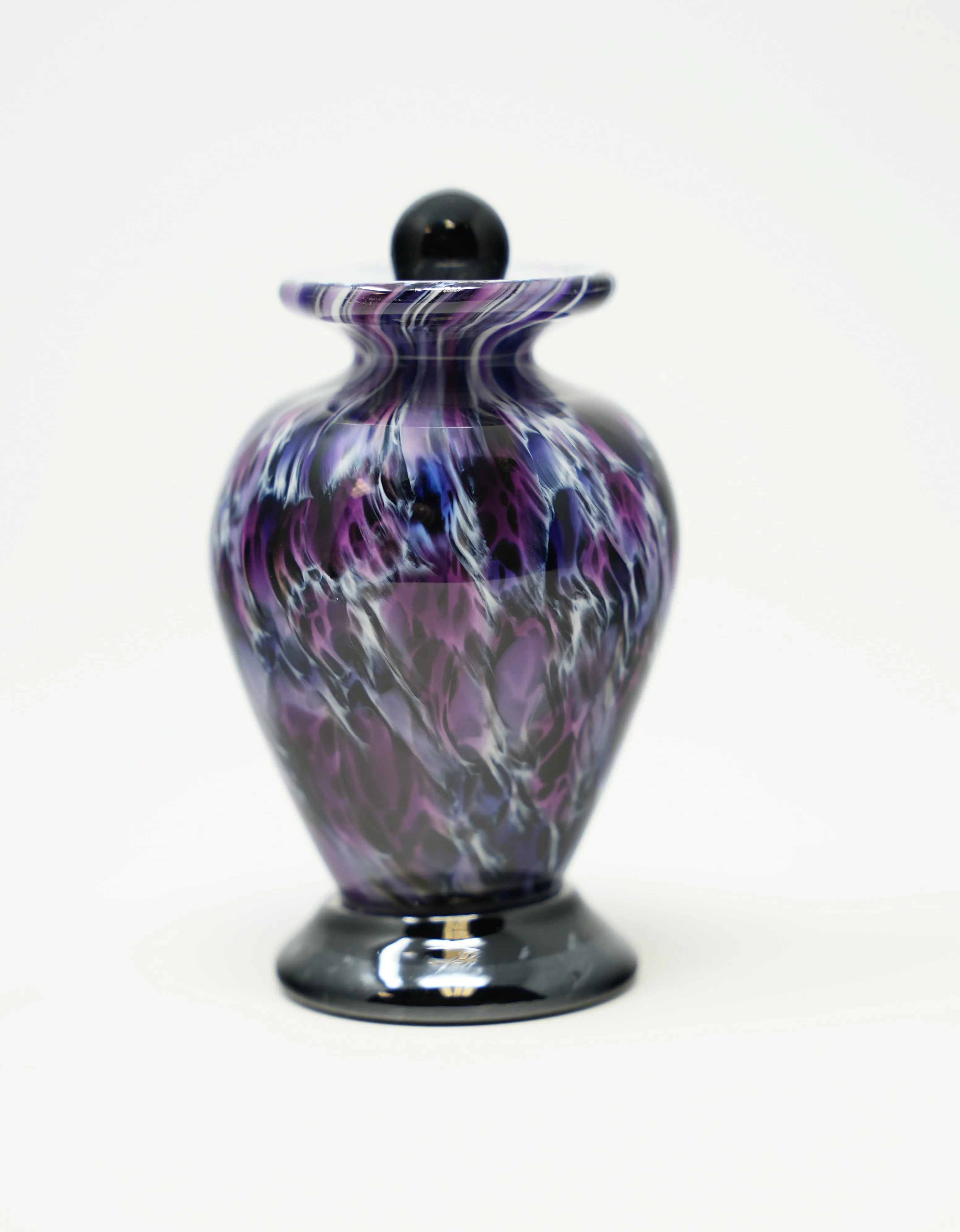 Hand Blown Glass Keepsake Urn in Amato Lee's Frit