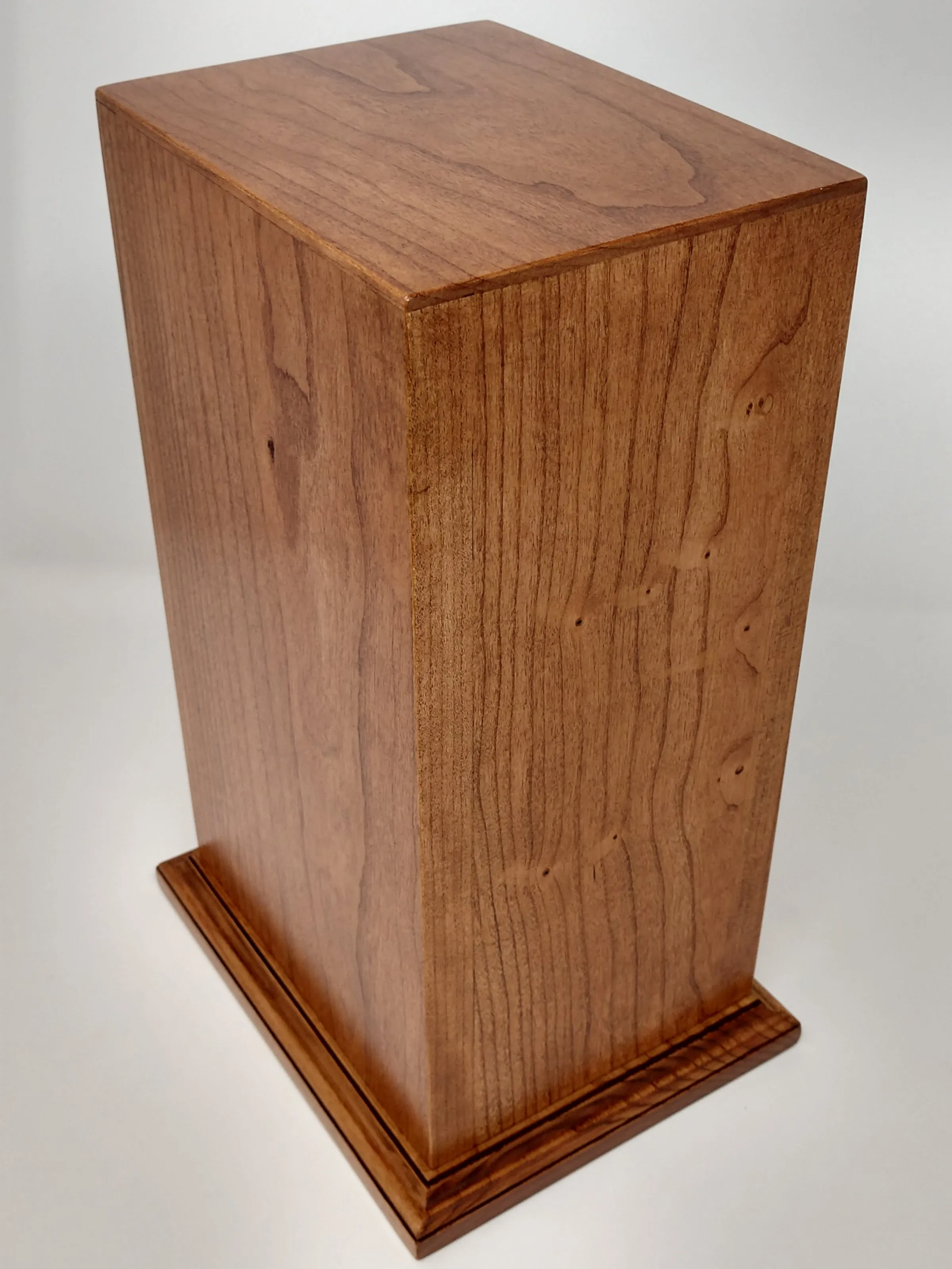 Hand-Carved Praying Hands Cherry Cremation Urn