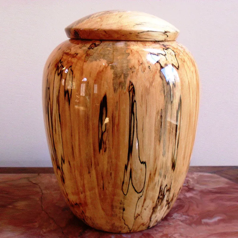 Hand Turned Pure Maple Wood Companion Urn