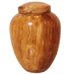 Hand Turned Pure Maple Wood Companion Urn
