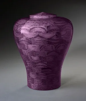 Hand Turned Purple Oak Wood Cremation Urn