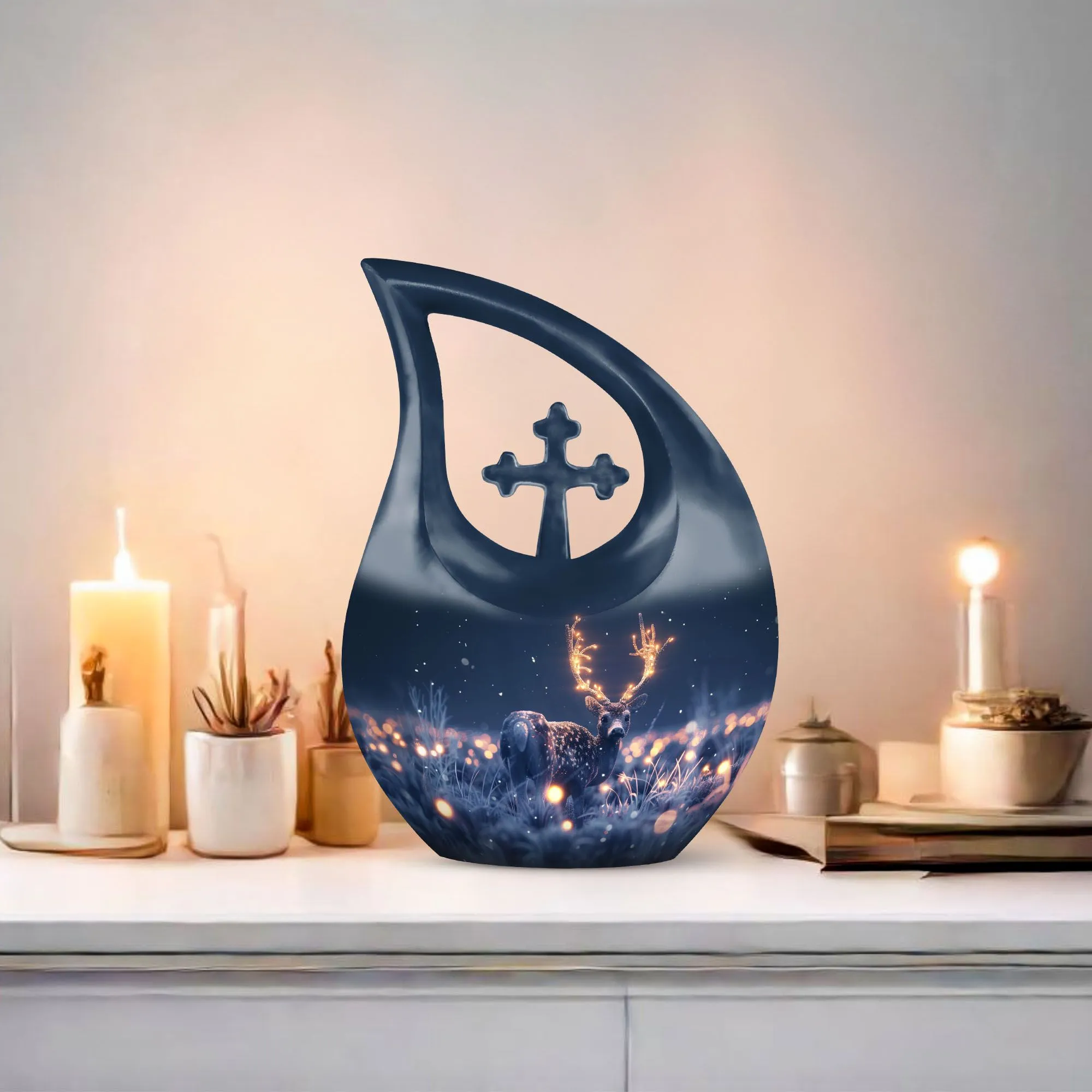 Harmony Deer affordable cremation urn containers hold human ashes