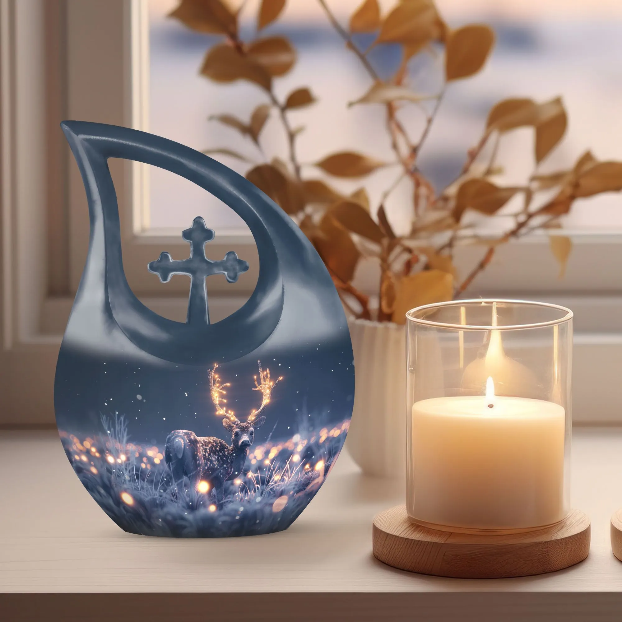 Harmony Deer affordable cremation urn containers hold human ashes