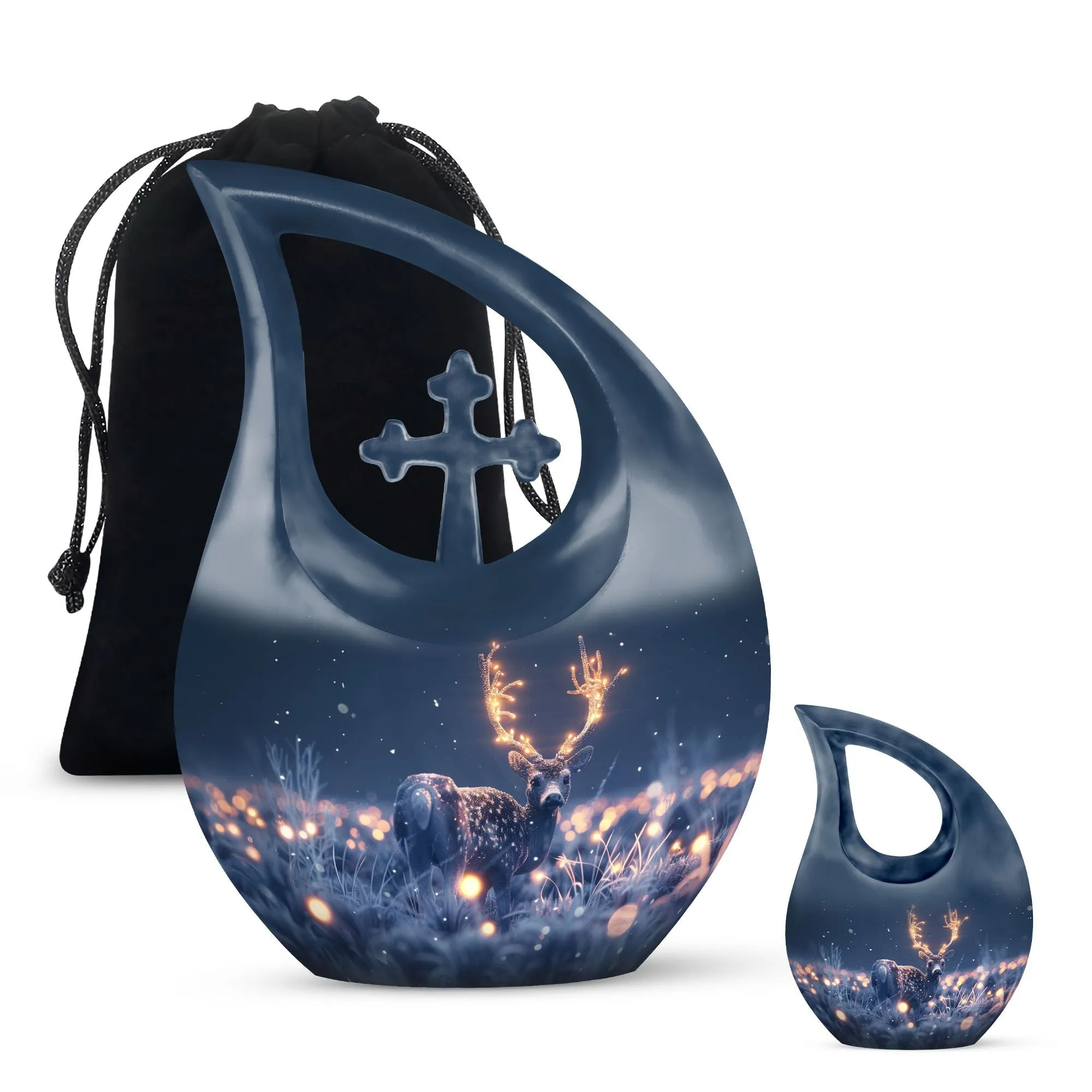 Harmony Deer affordable cremation urn containers hold human ashes