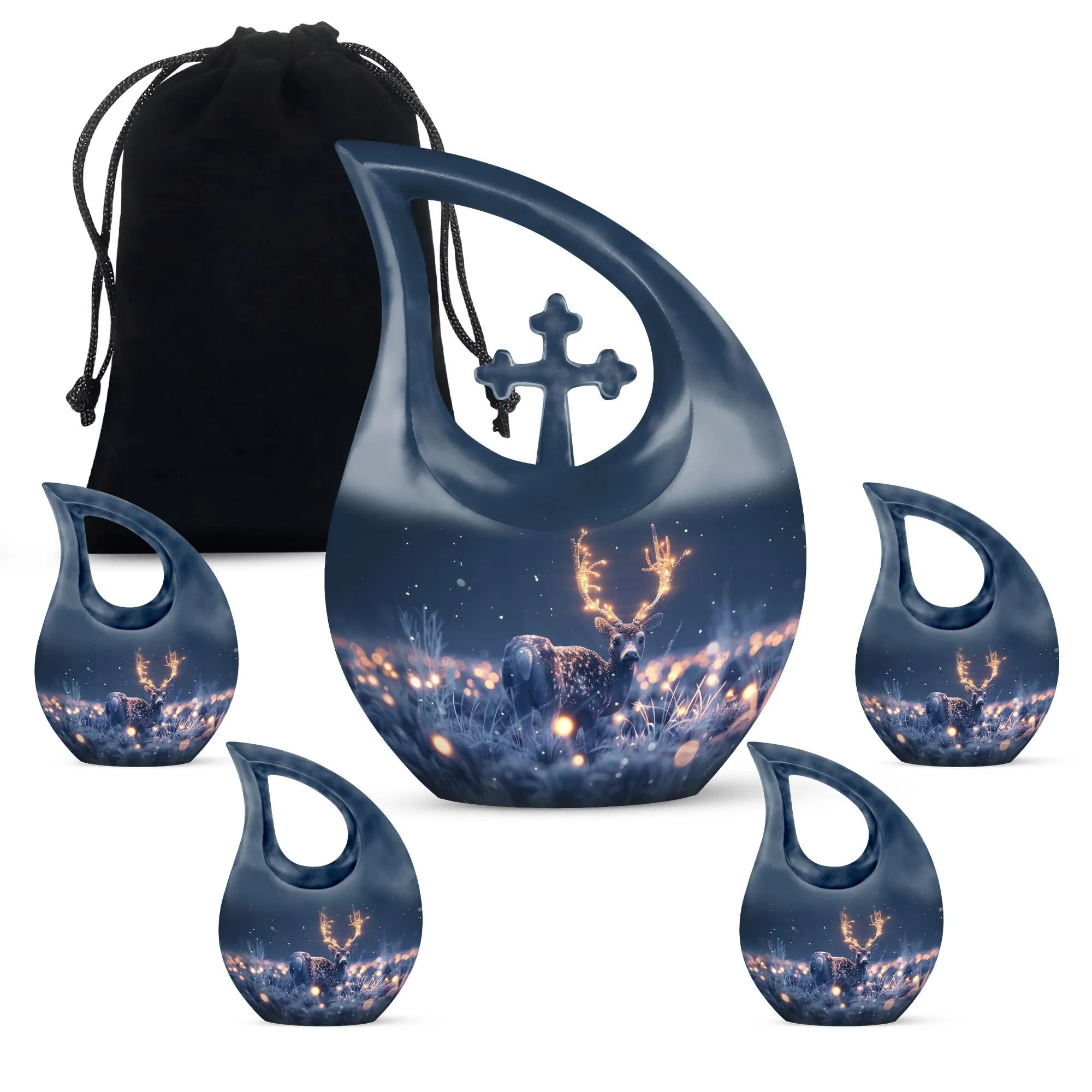 Harmony Deer affordable cremation urn containers hold human ashes