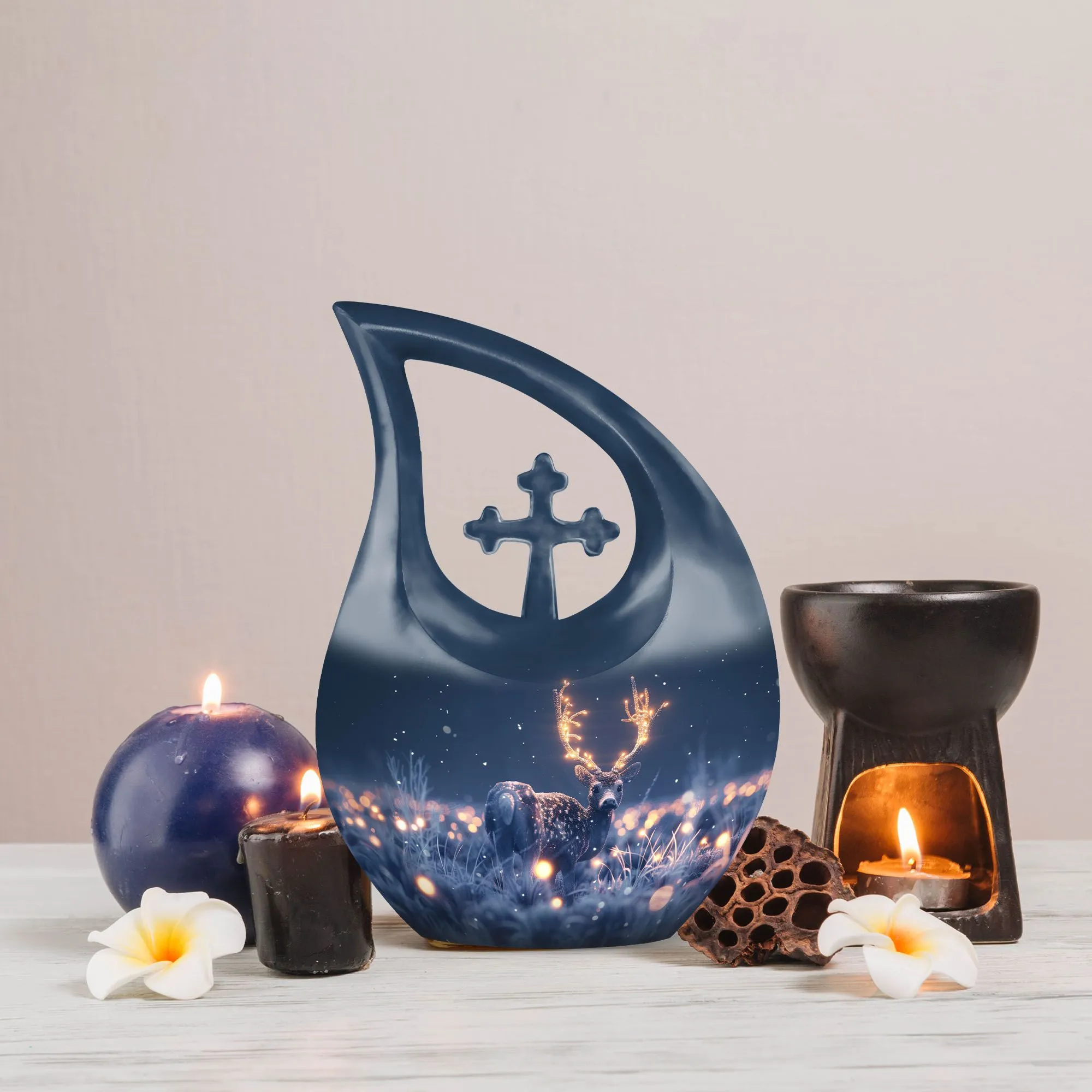 Harmony Deer affordable cremation urn containers hold human ashes