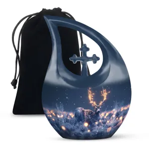 Harmony Deer affordable cremation urn containers hold human ashes
