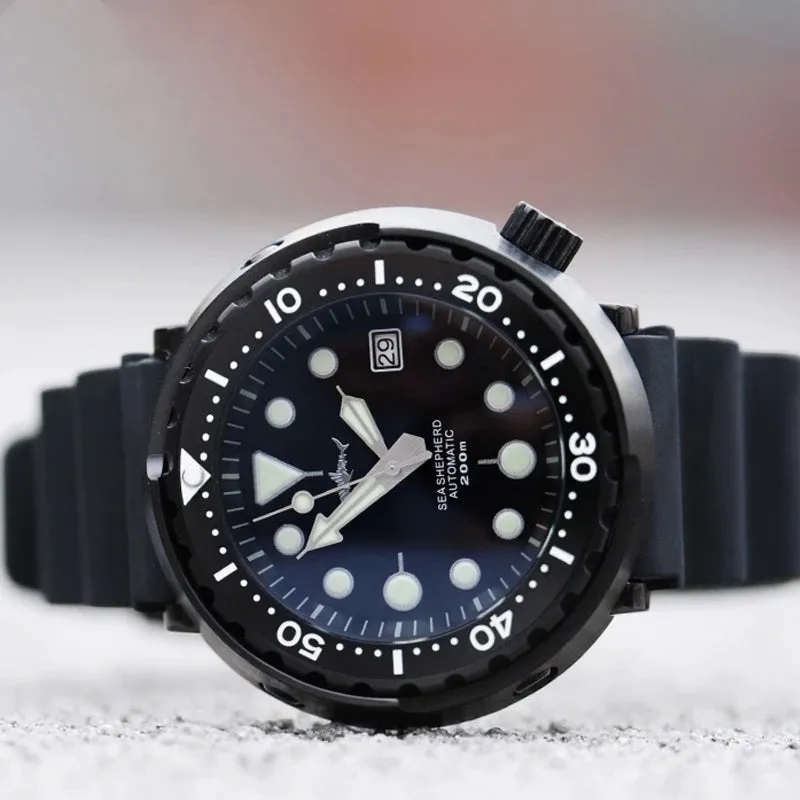 HEIMDALLR PVD Black Tuna Can Men Watch