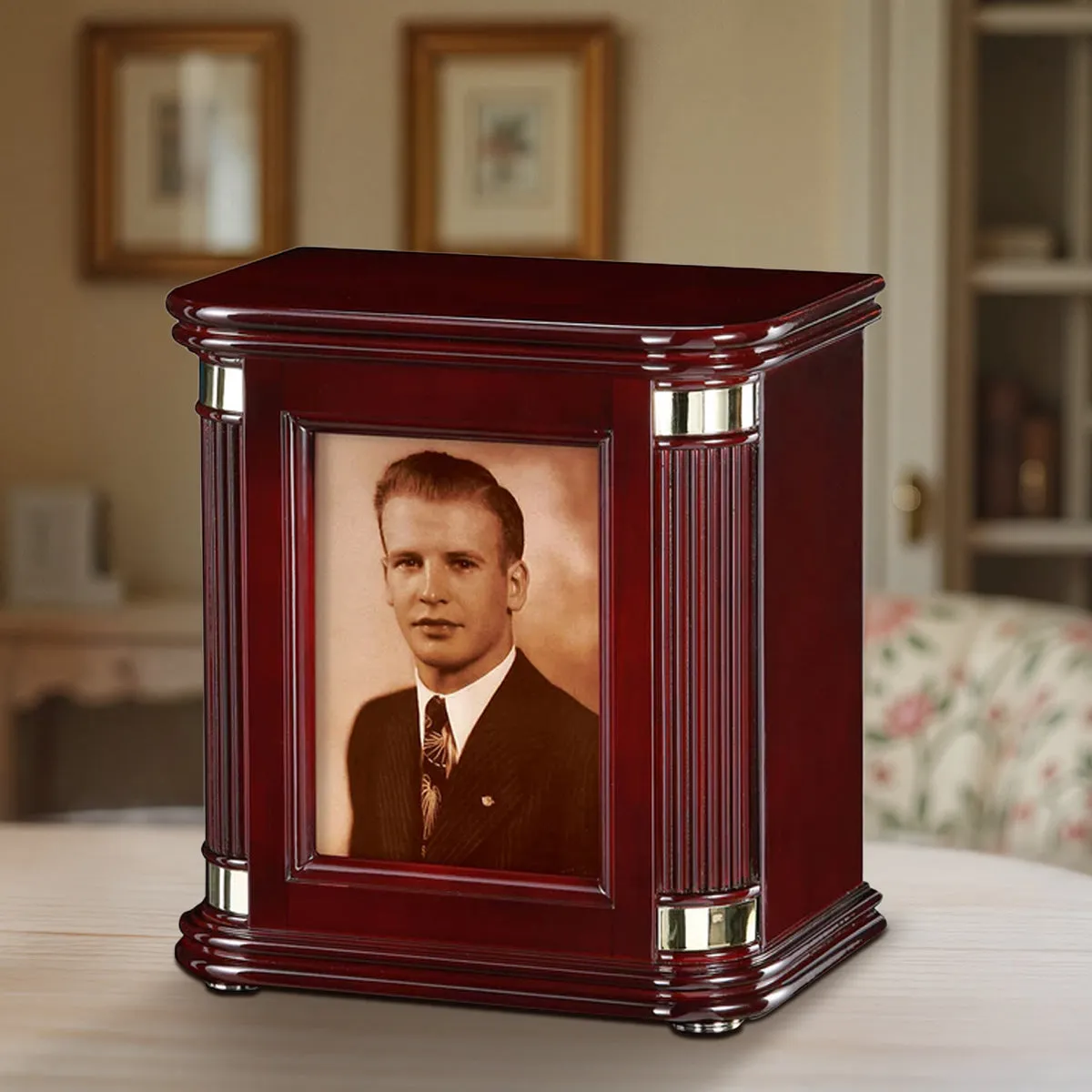Honor II - High Gloss Photo Wood Urn