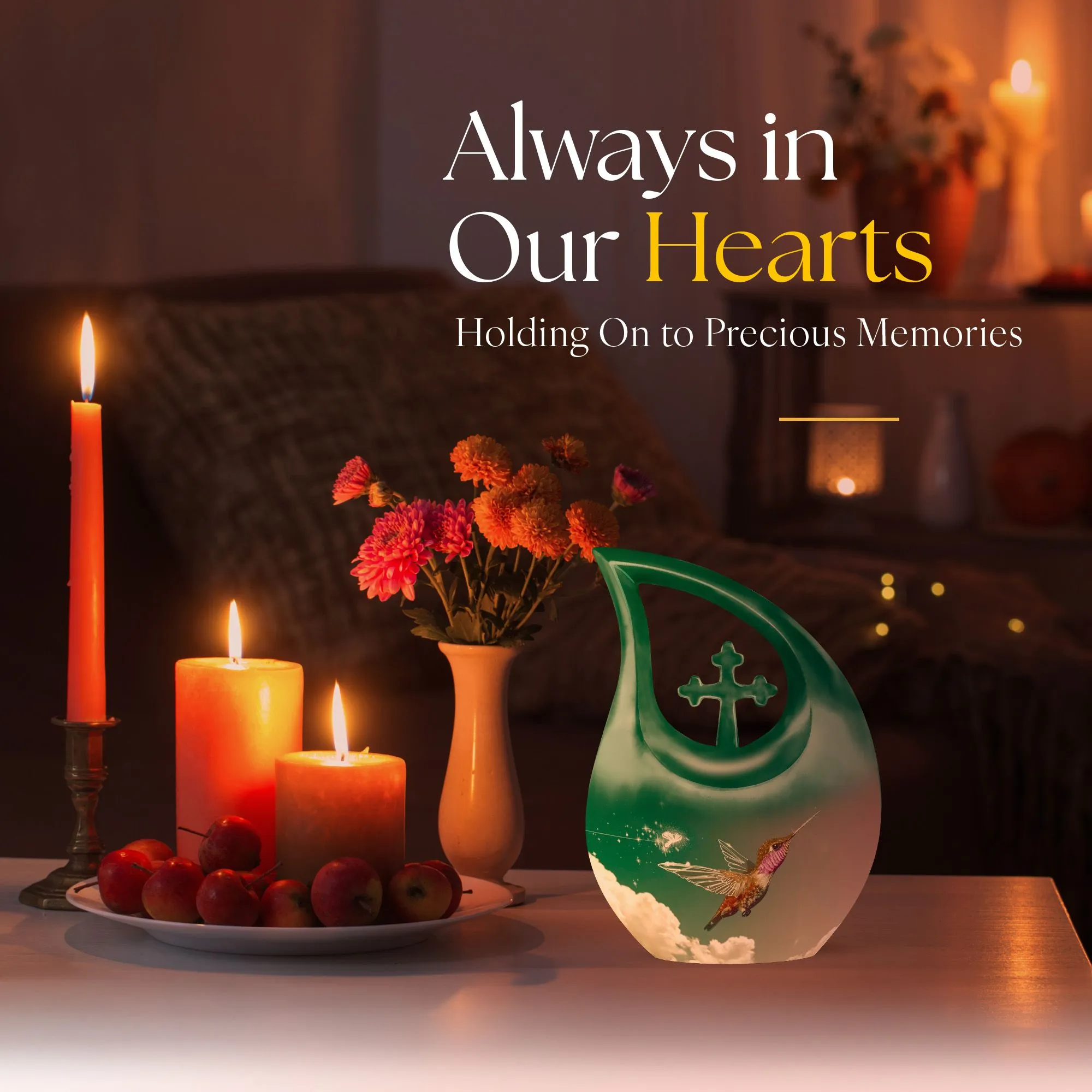 Humming Bird Double Memorial Urn, Constructed for Longevity