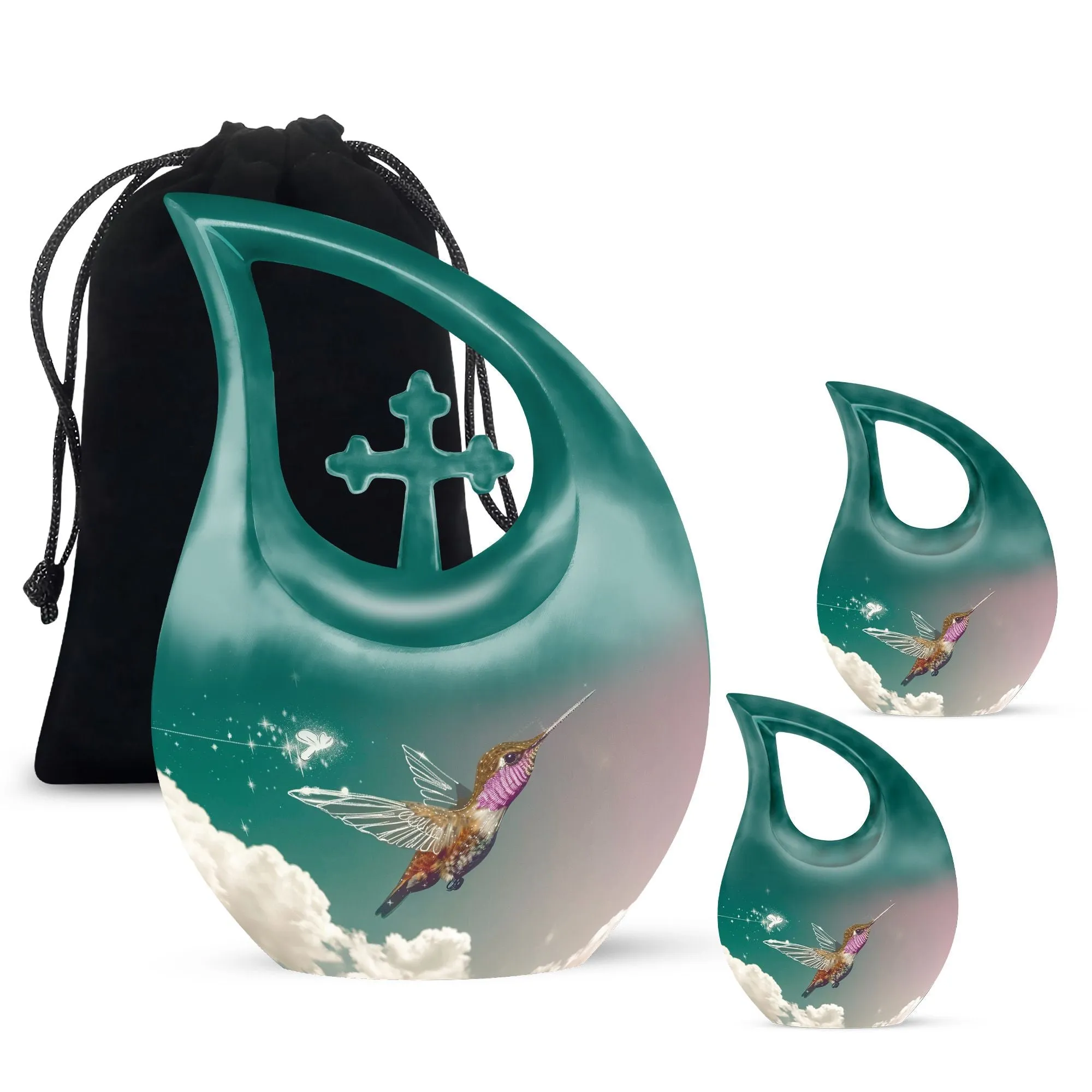 Humming Bird Double Memorial Urn, Constructed for Longevity
