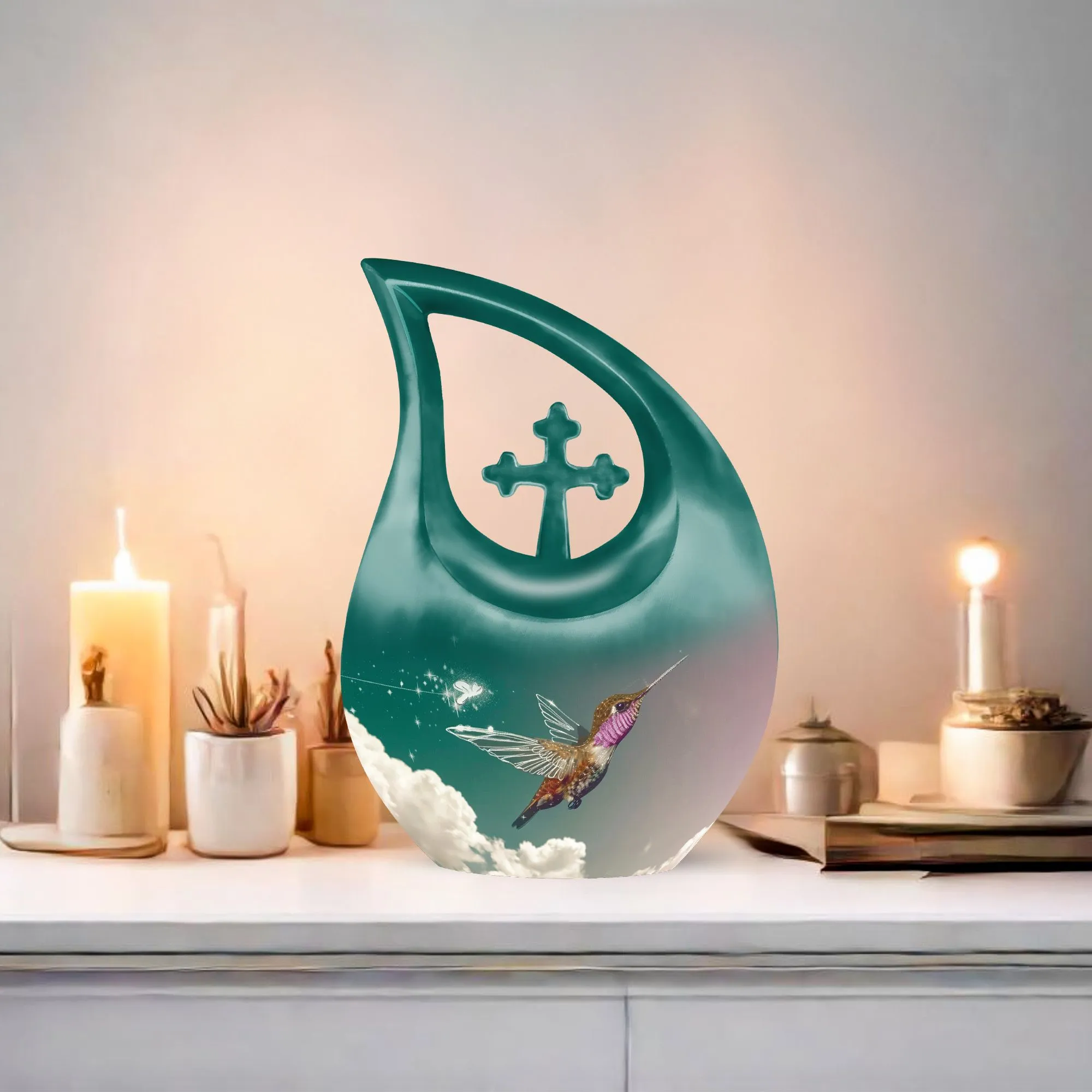 Humming Bird Double Memorial Urn, Constructed for Longevity