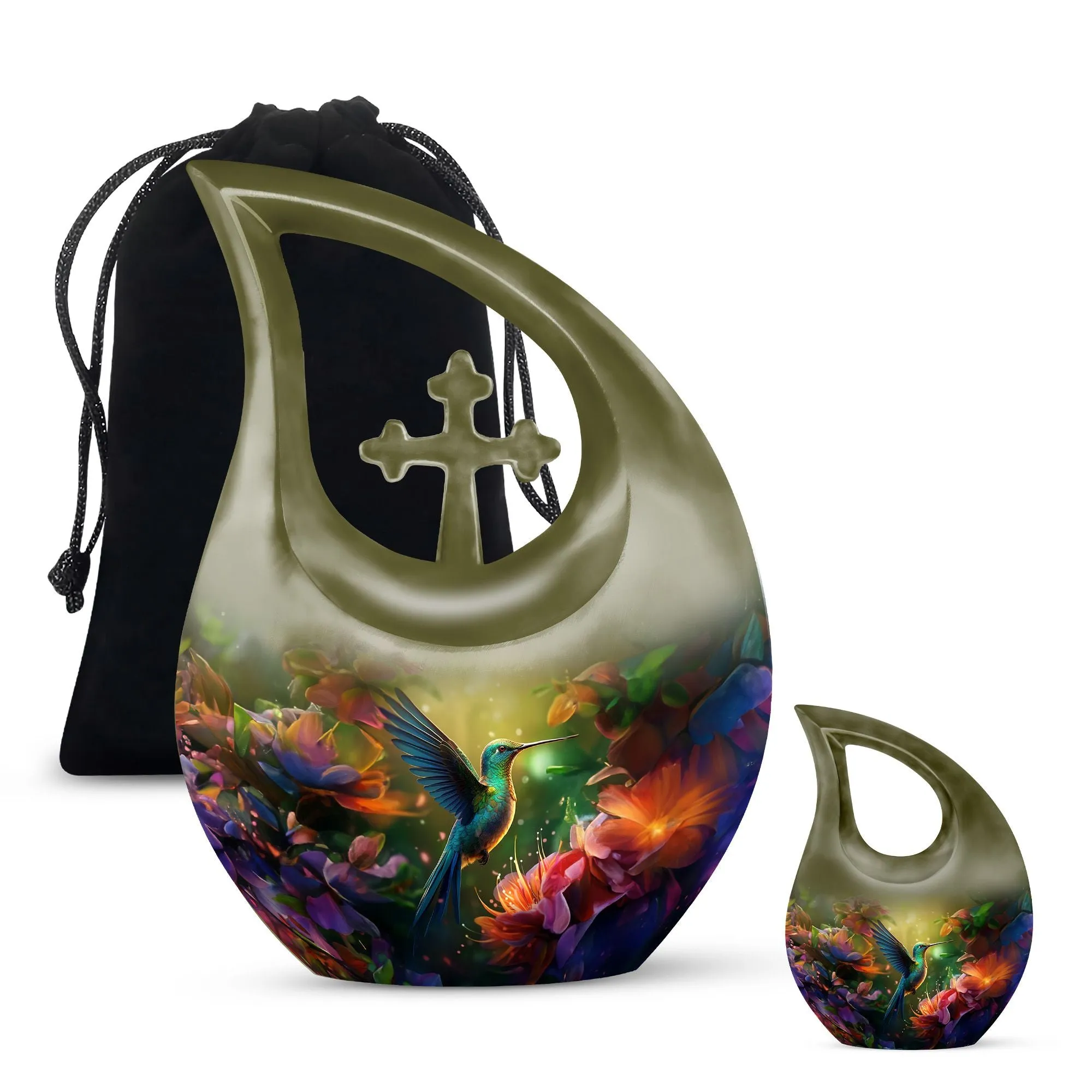 Humming Bird Elegance: Tailored Cremation Urn for Human Ashes