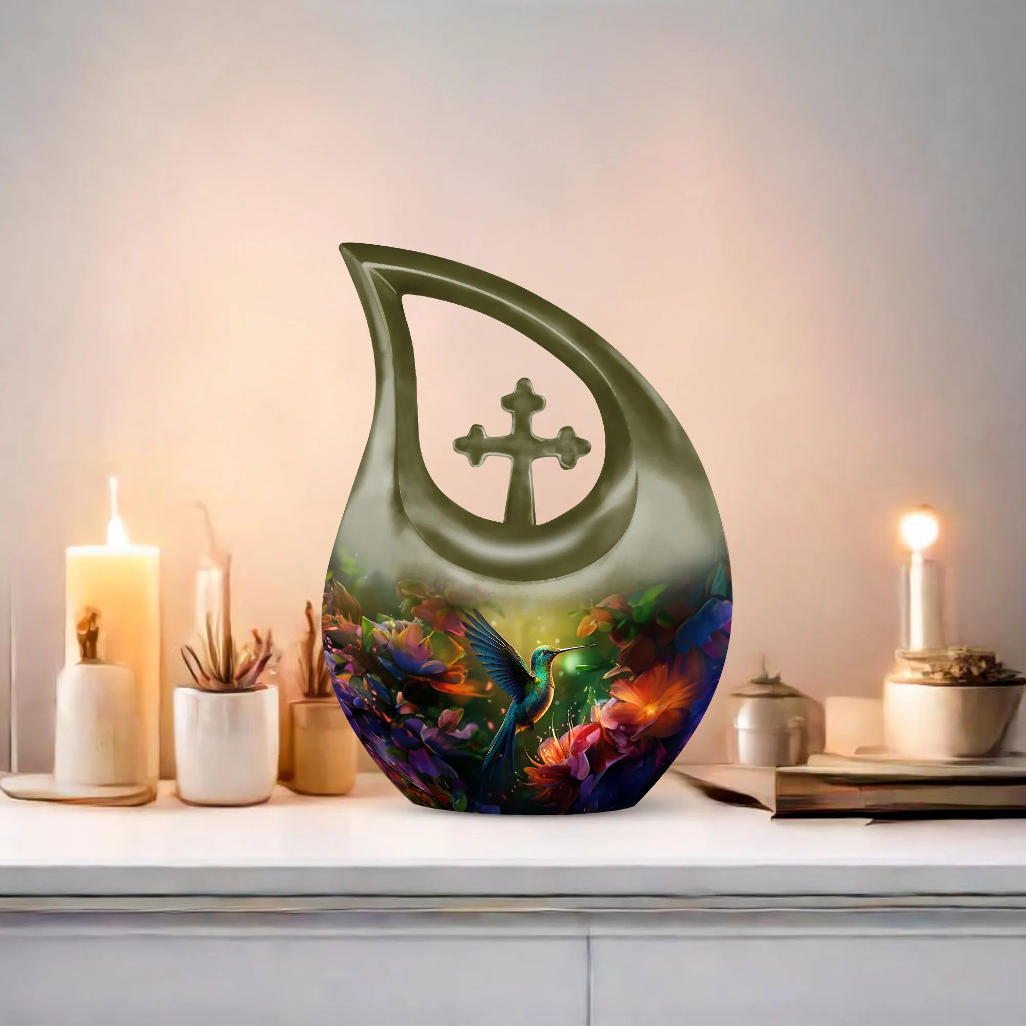 Humming Bird Elegance: Tailored Cremation Urn for Human Ashes