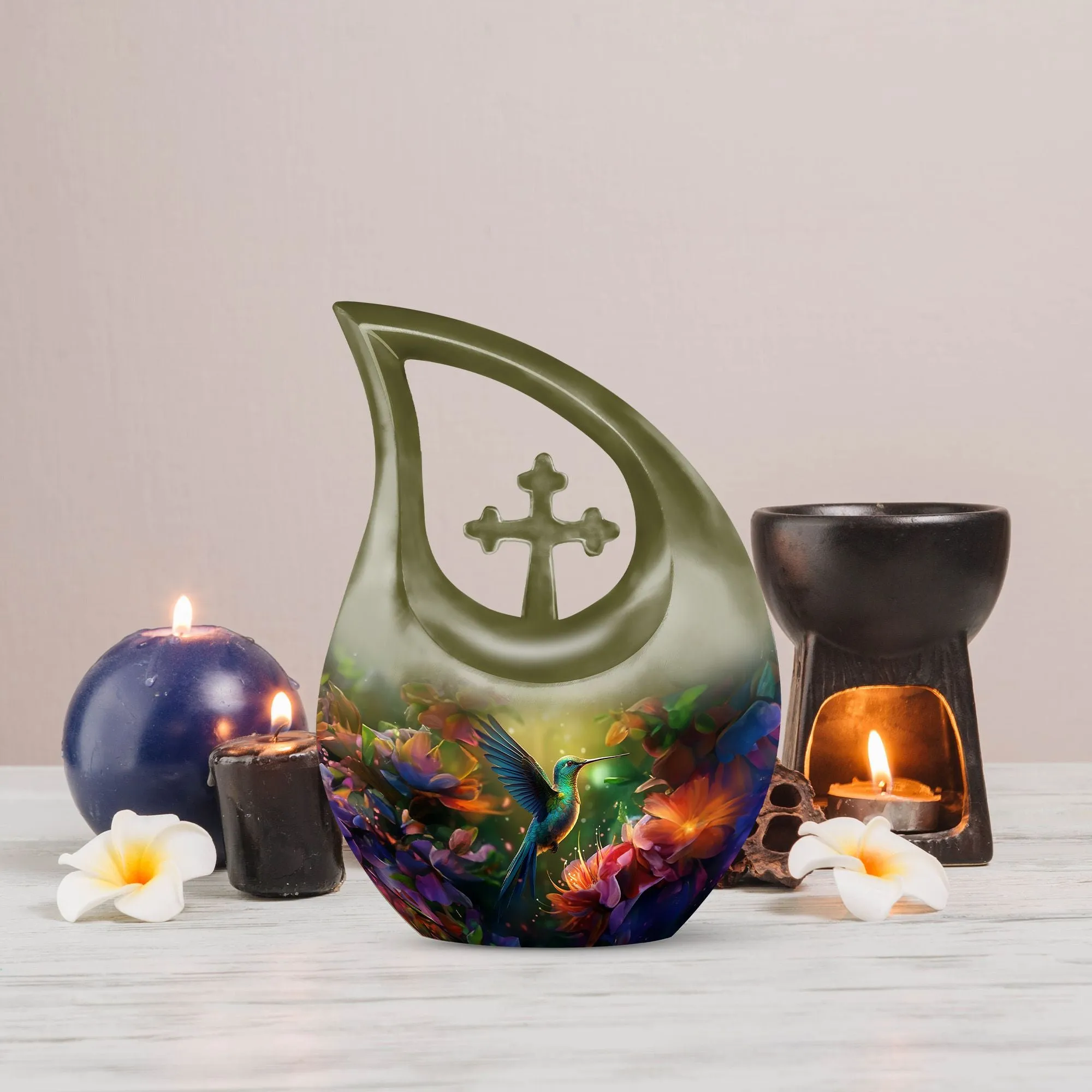 Humming Bird Elegance: Tailored Cremation Urn for Human Ashes