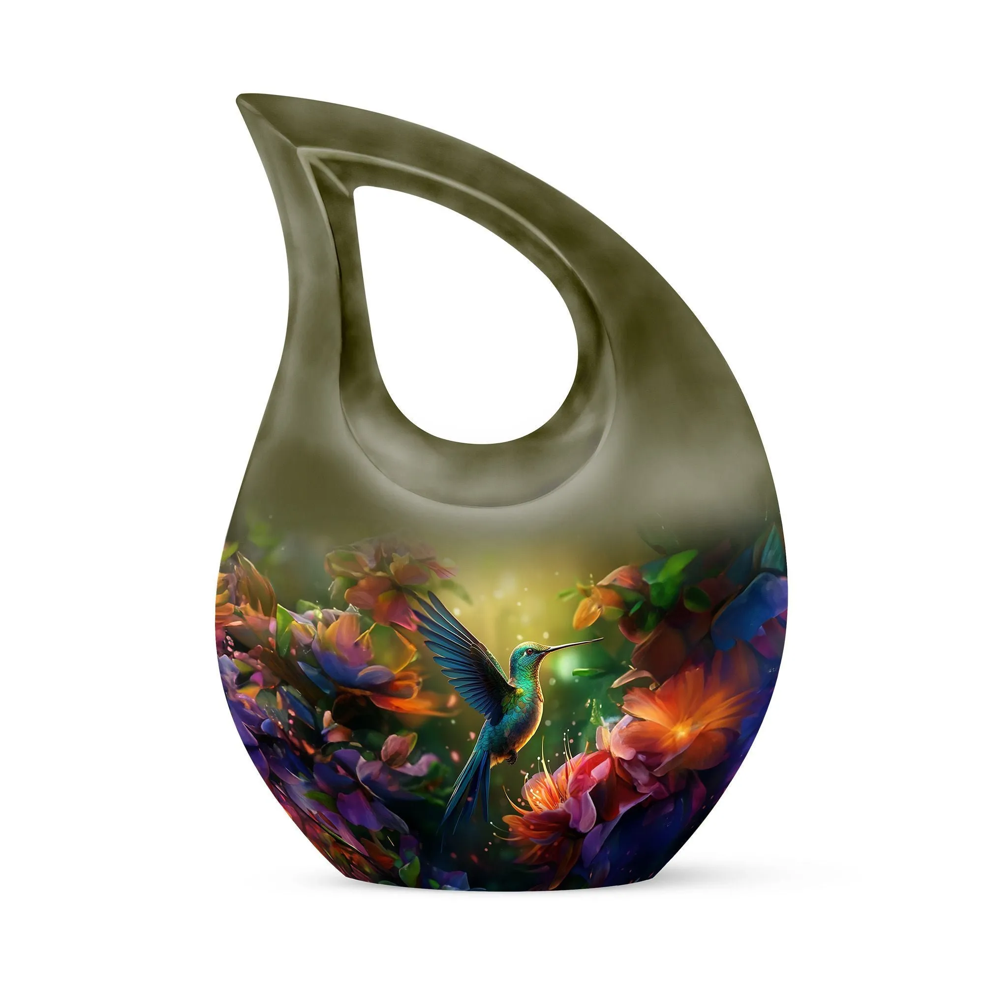 Humming Bird Elegance: Tailored Cremation Urn for Human Ashes