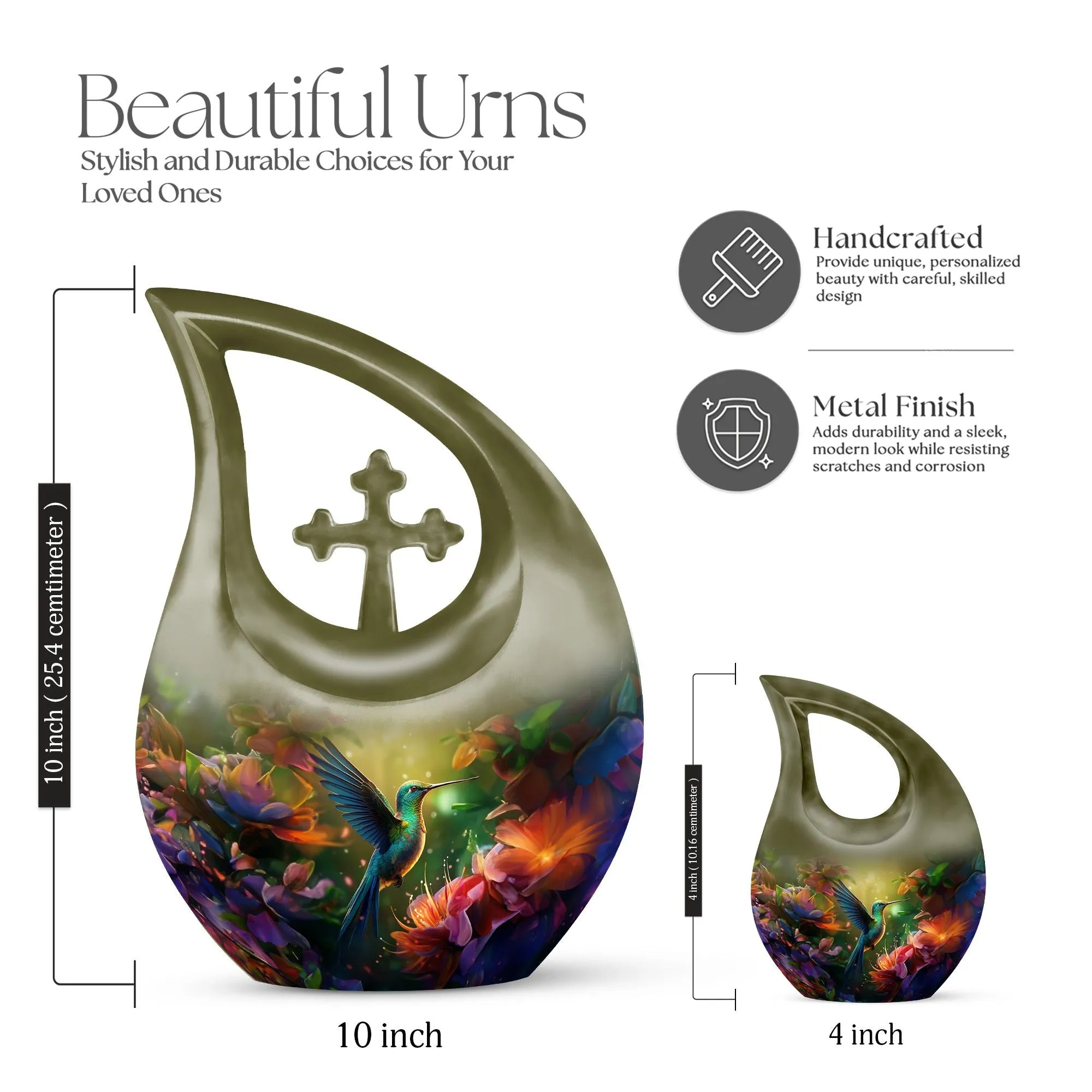Humming Bird Elegance: Tailored Cremation Urn for Human Ashes