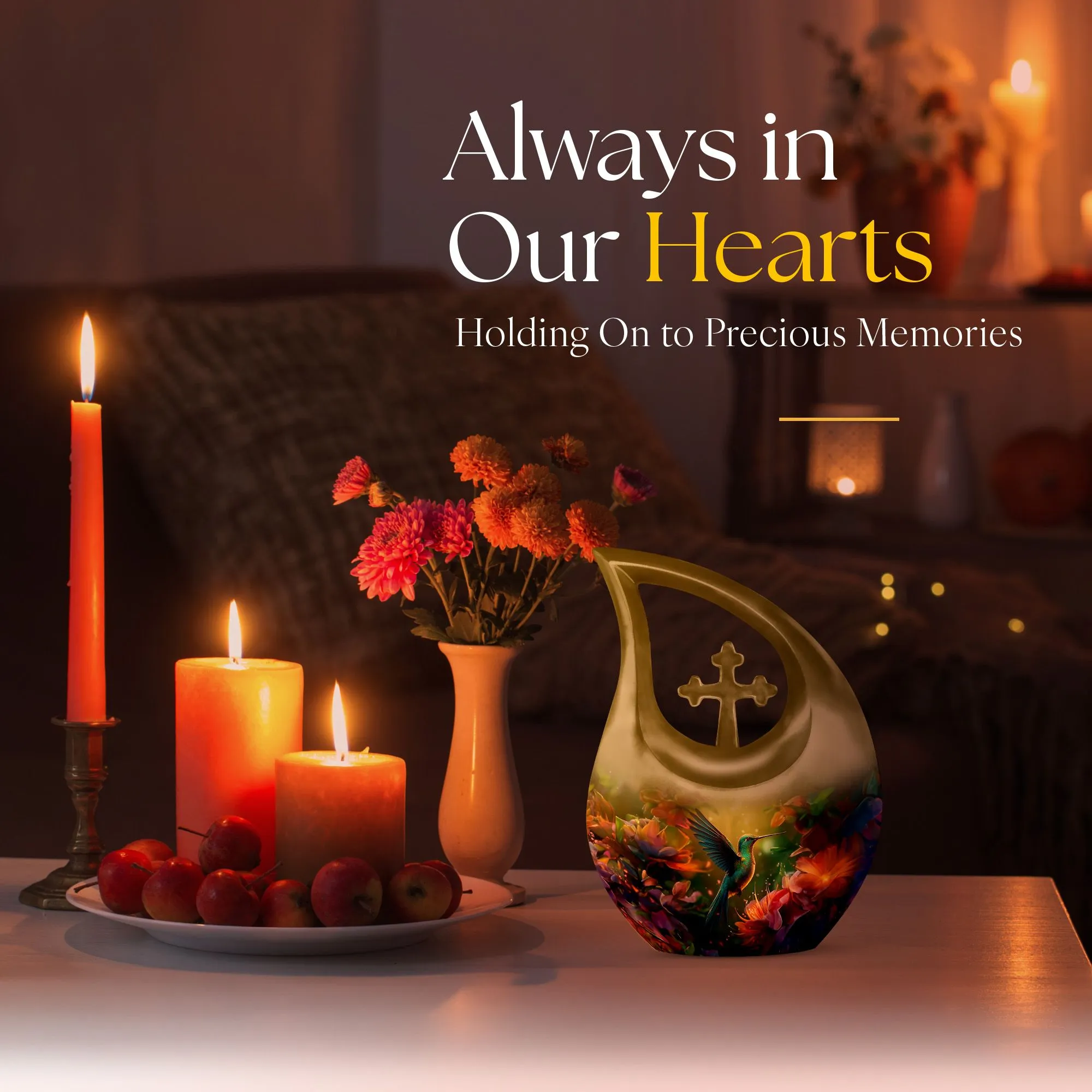 Humming Bird Elegance: Tailored Cremation Urn for Human Ashes