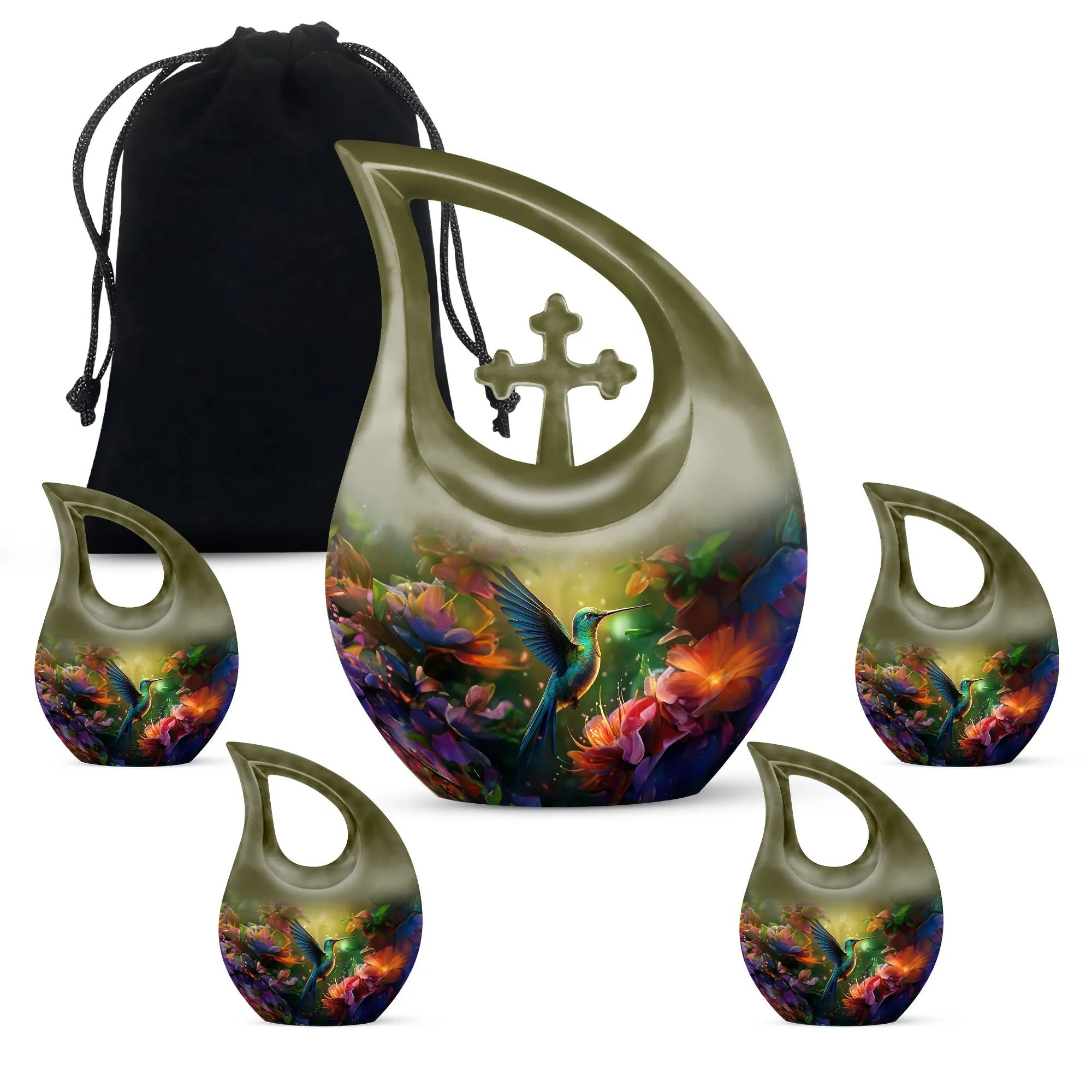 Humming Bird Elegance: Tailored Cremation Urn for Human Ashes