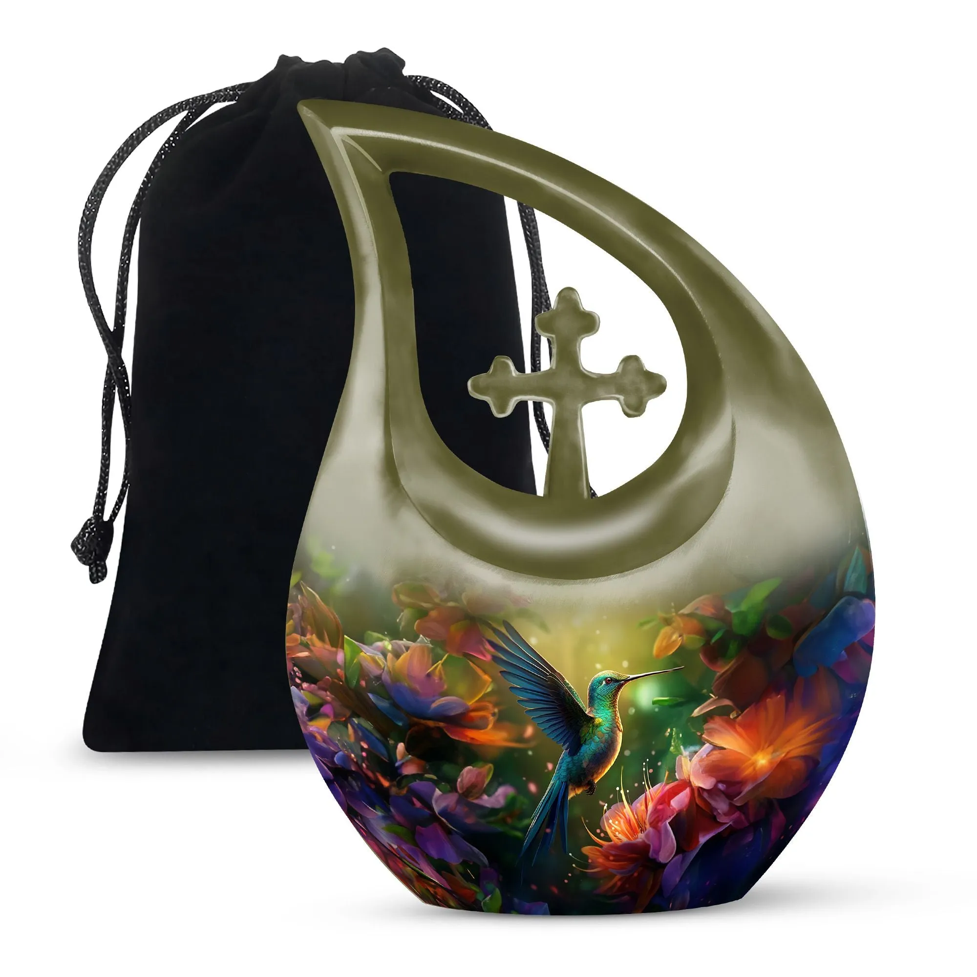 Humming Bird Elegance: Tailored Cremation Urn for Human Ashes