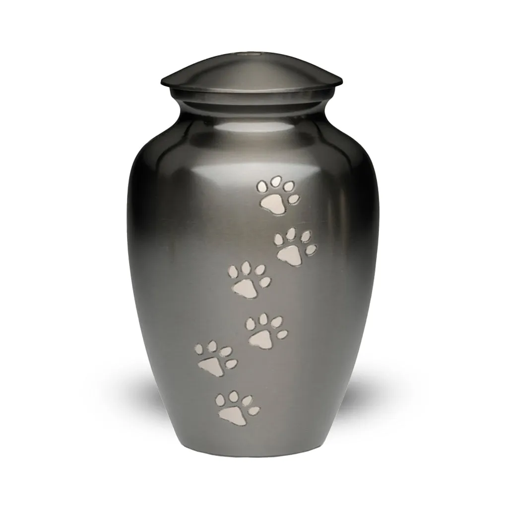 IMPERFECT SELECTION - LARGE Brass Pet Urn - "Paws to Heaven"